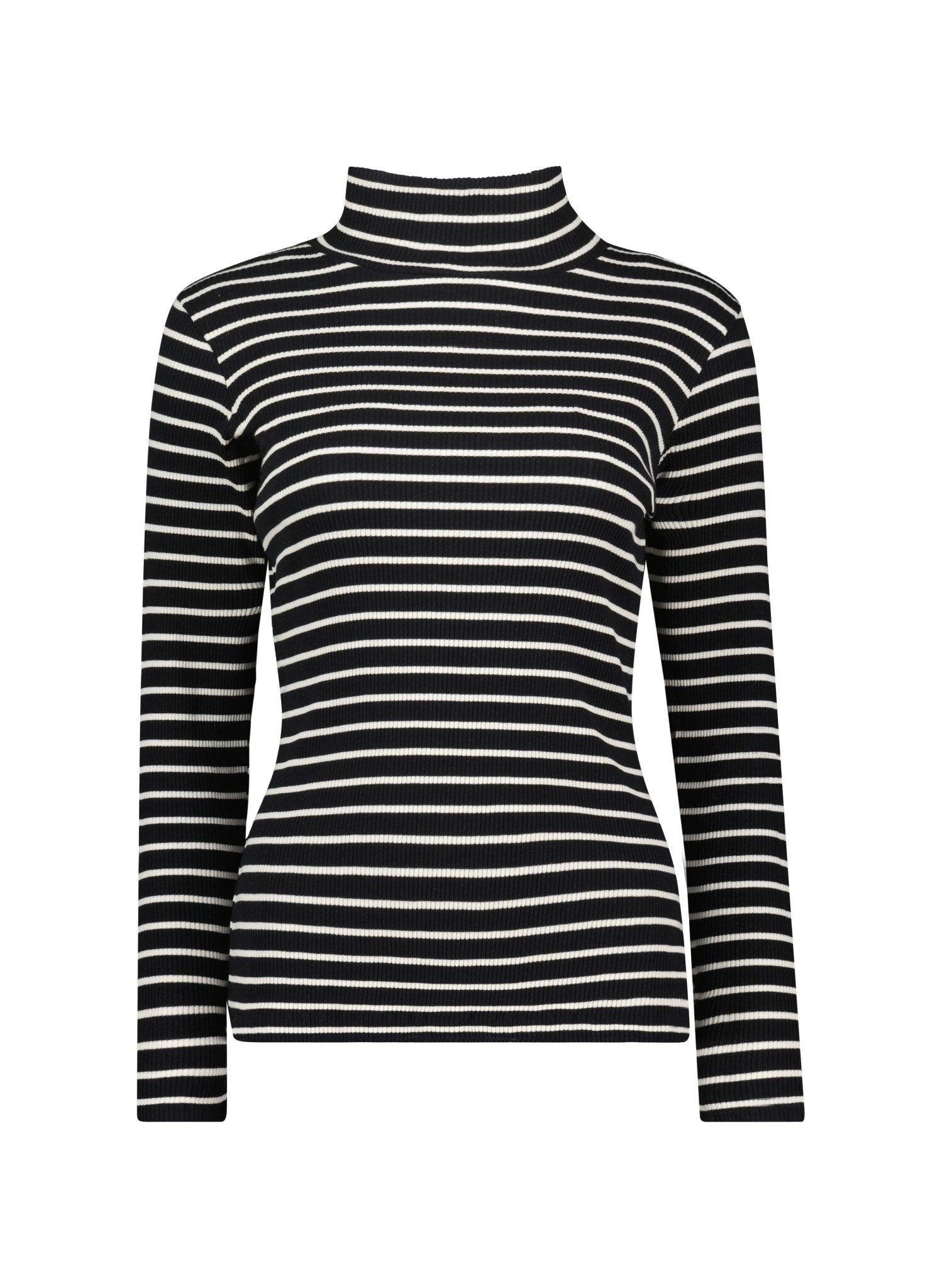 Vera Organic Cotton Top - Caviar Black & Soft White Baukjen