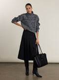 Vicky Pleated Wrap Skirt - Black Baukjen