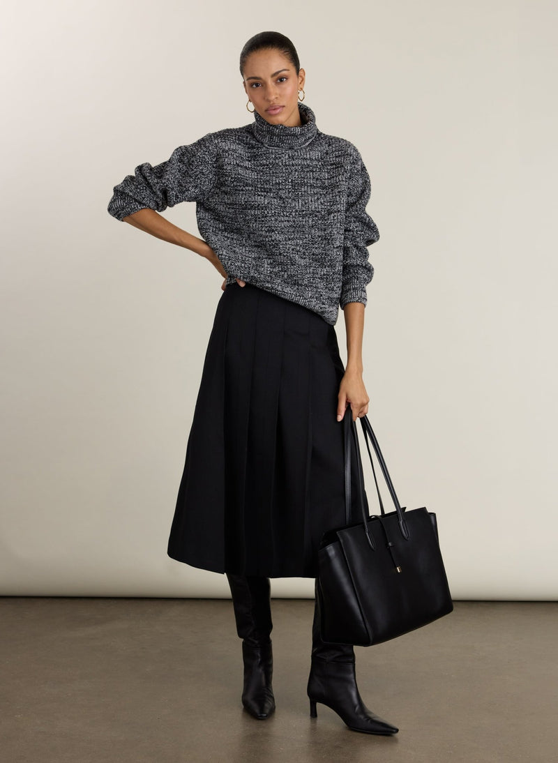 Vicky Pleated Wrap Skirt - Black Baukjen