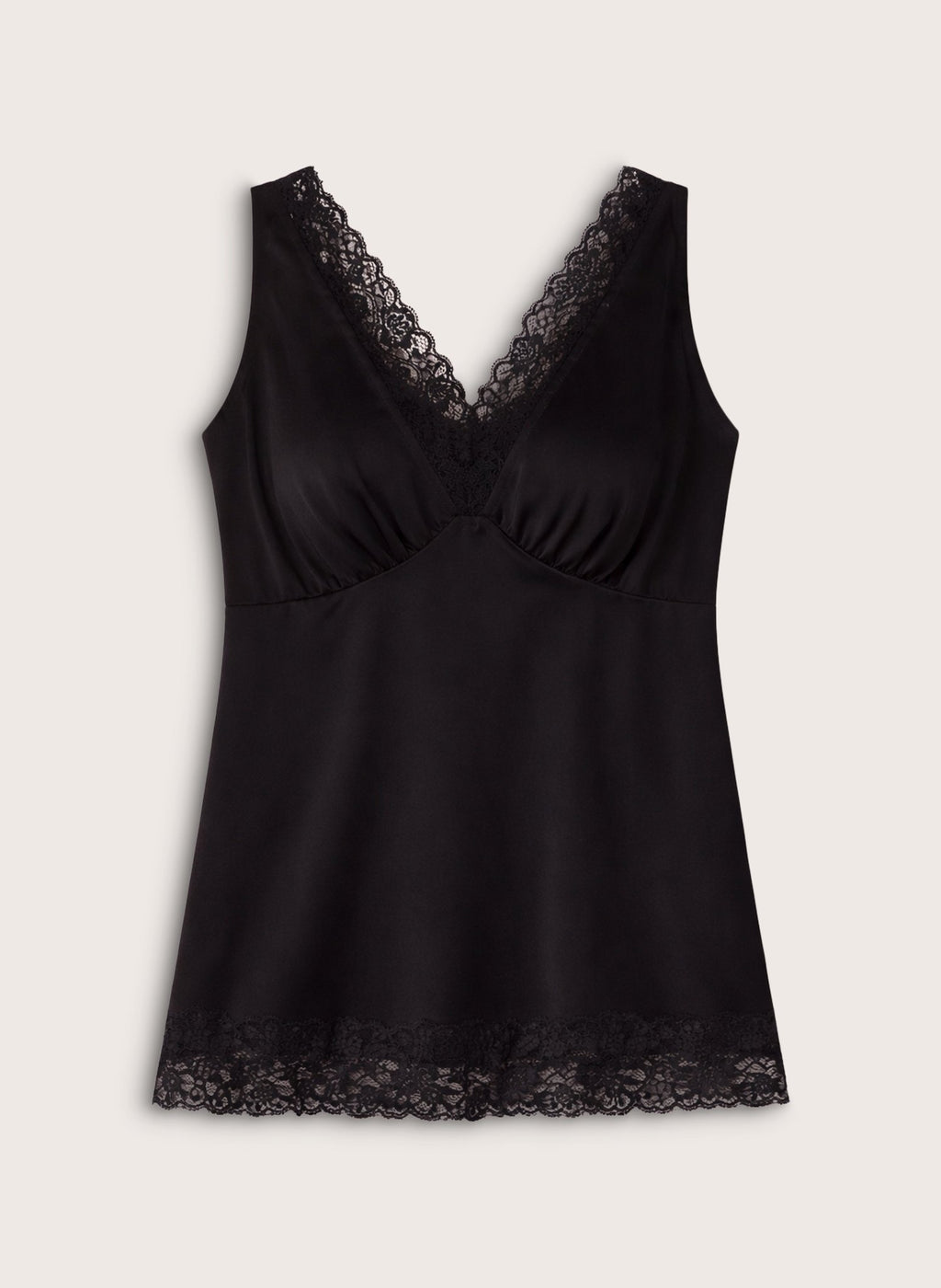 Viola Satin Cami Top - Caviar Black Baukjen