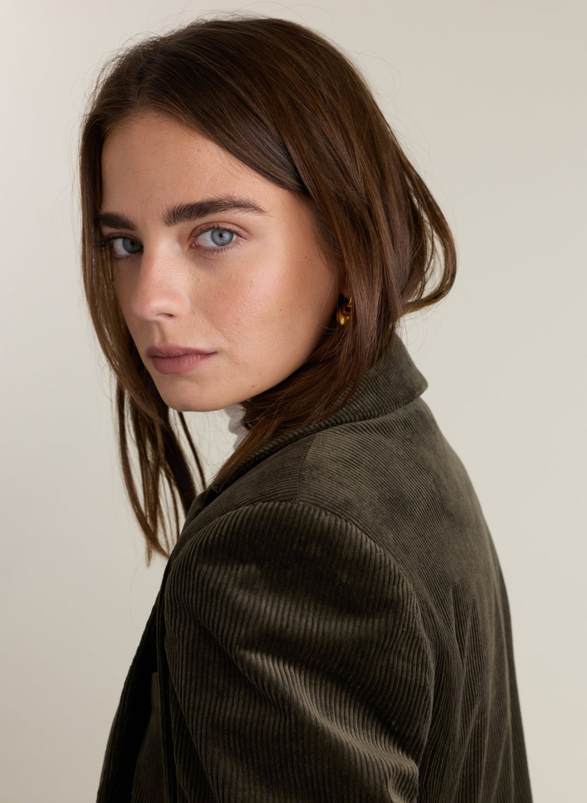 Wanda Corduroy Blazer - Khaki Baukjen