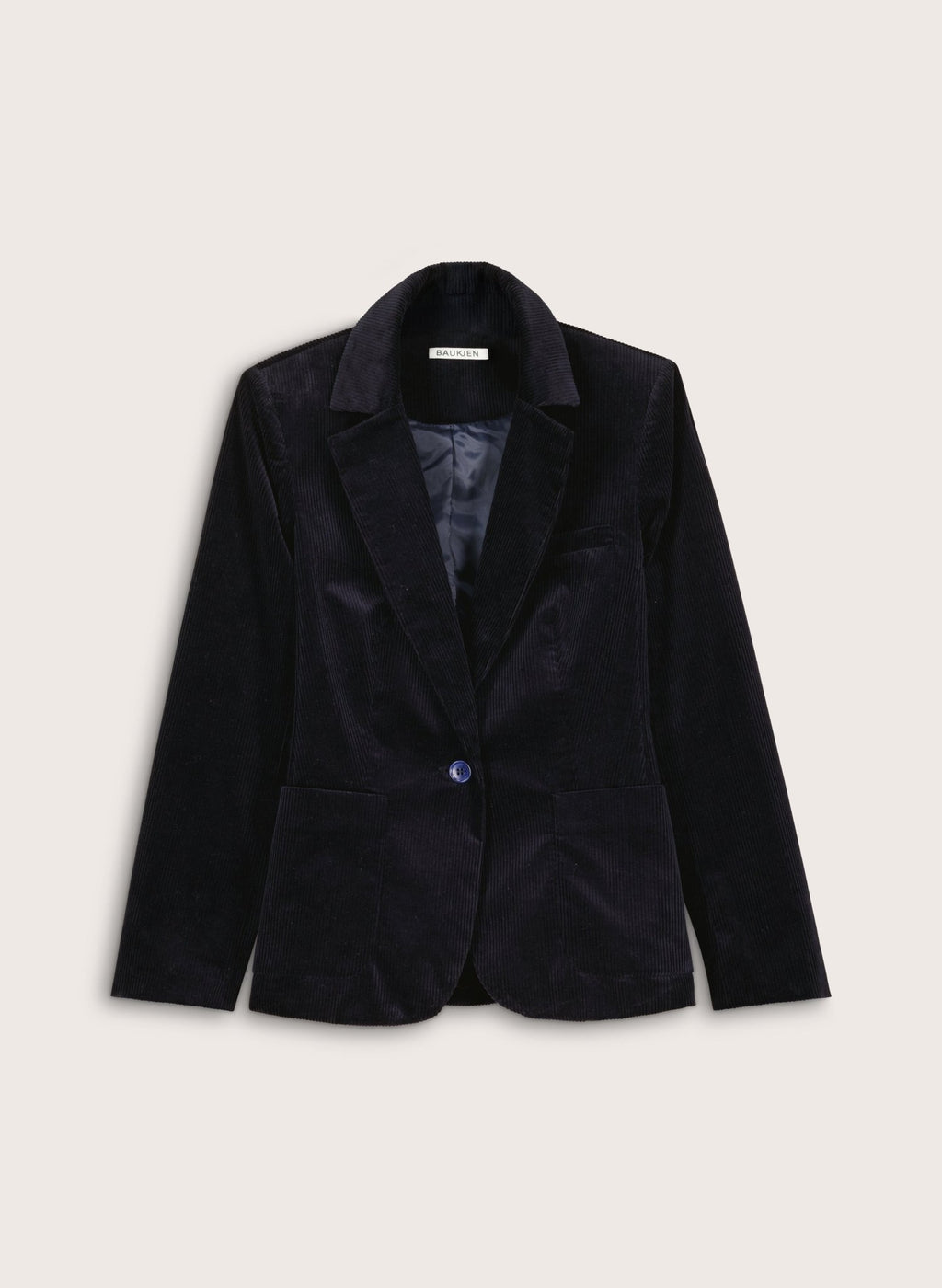 Wanda Organic Cotton Corduroy Blazer - Classic Navy Baukjen