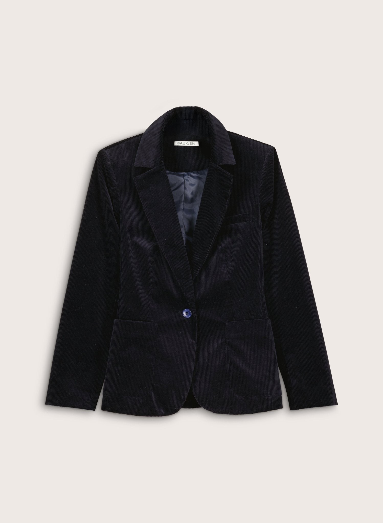 Wanda Organic Cotton Corduroy Blazer - Classic Navy Baukjen