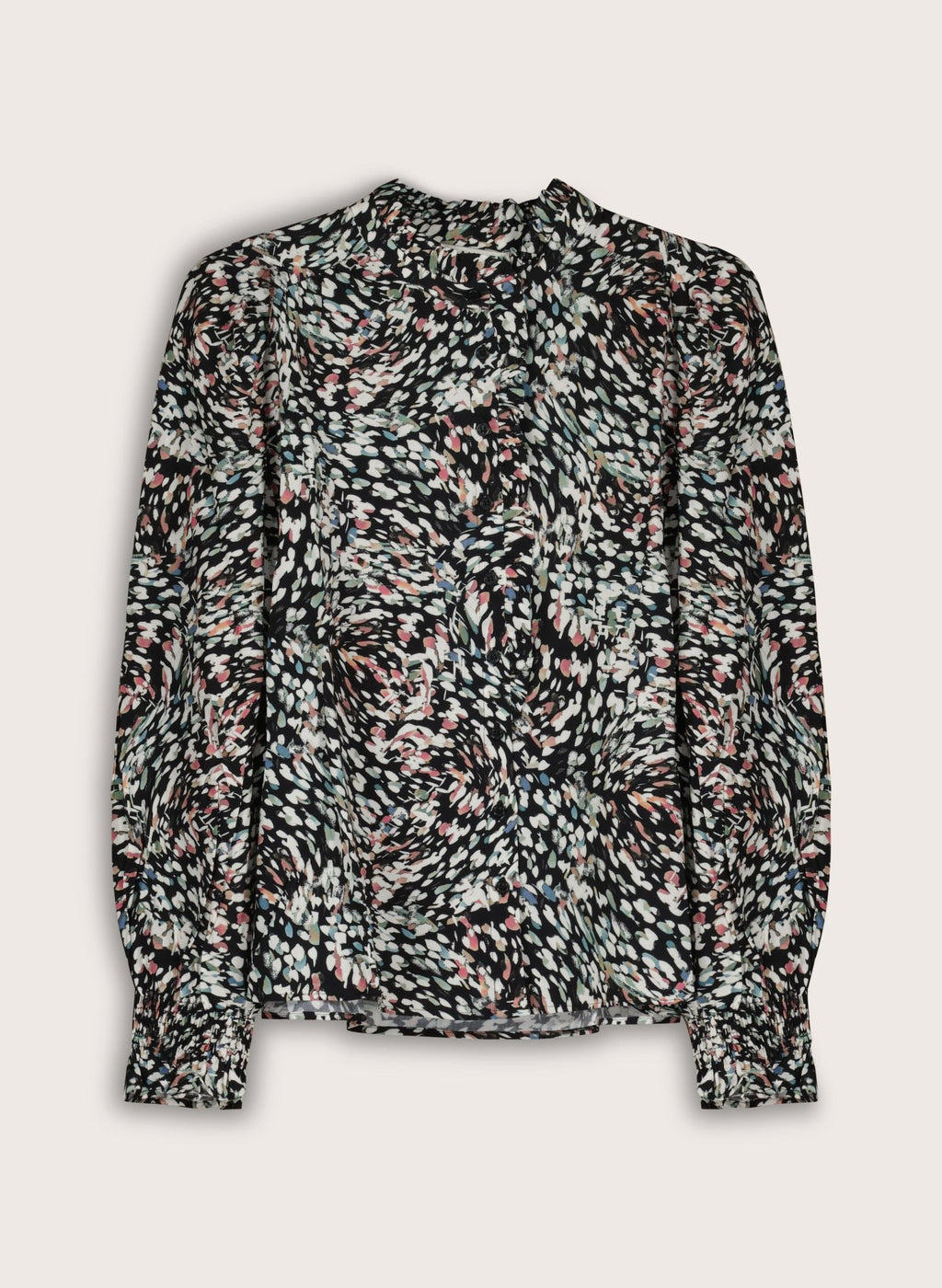 Willow Printed Blouse - Black Whirlpool Baukjen