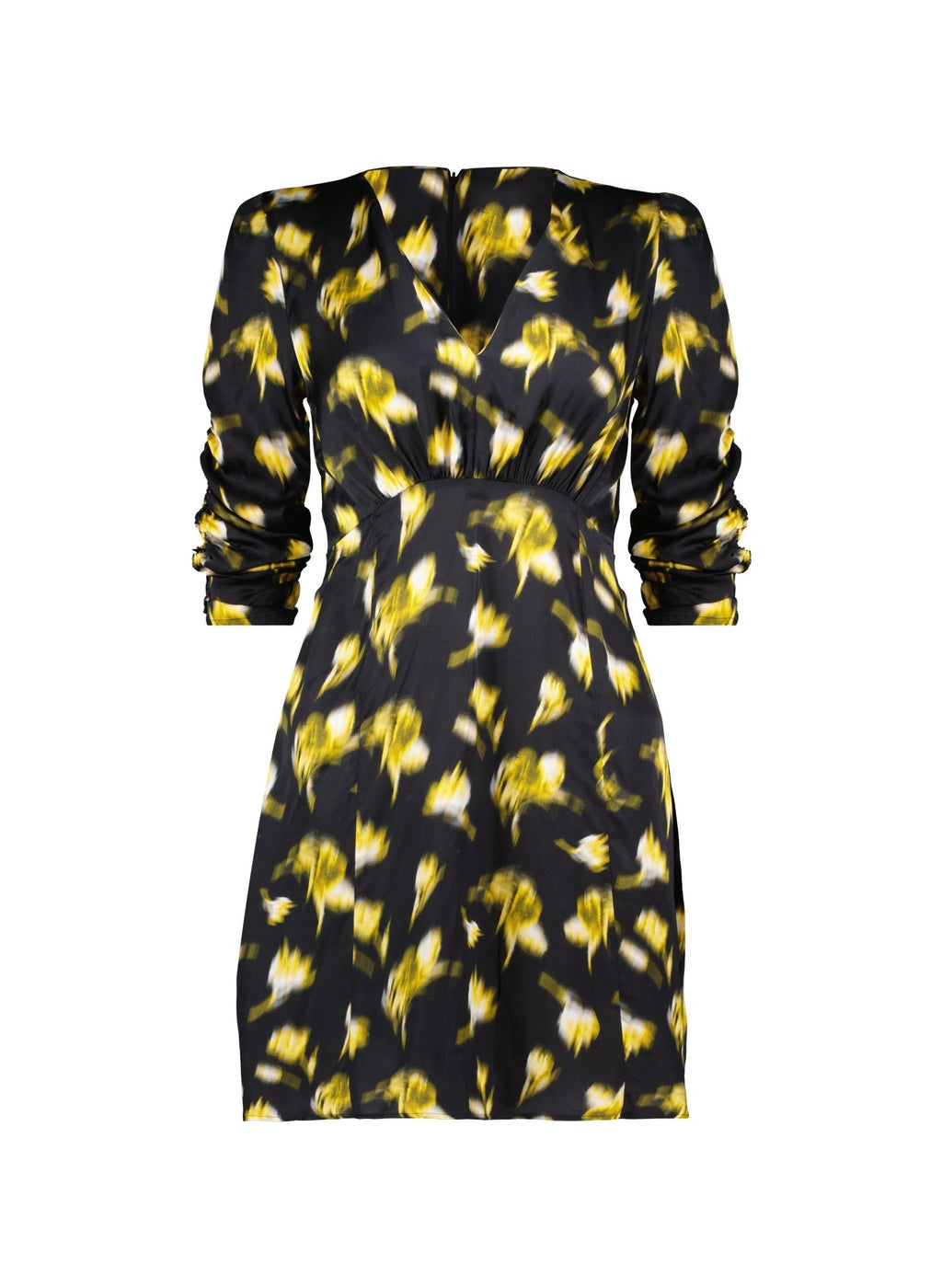 Winnie Dress - Black Blurred Floral Baukjen