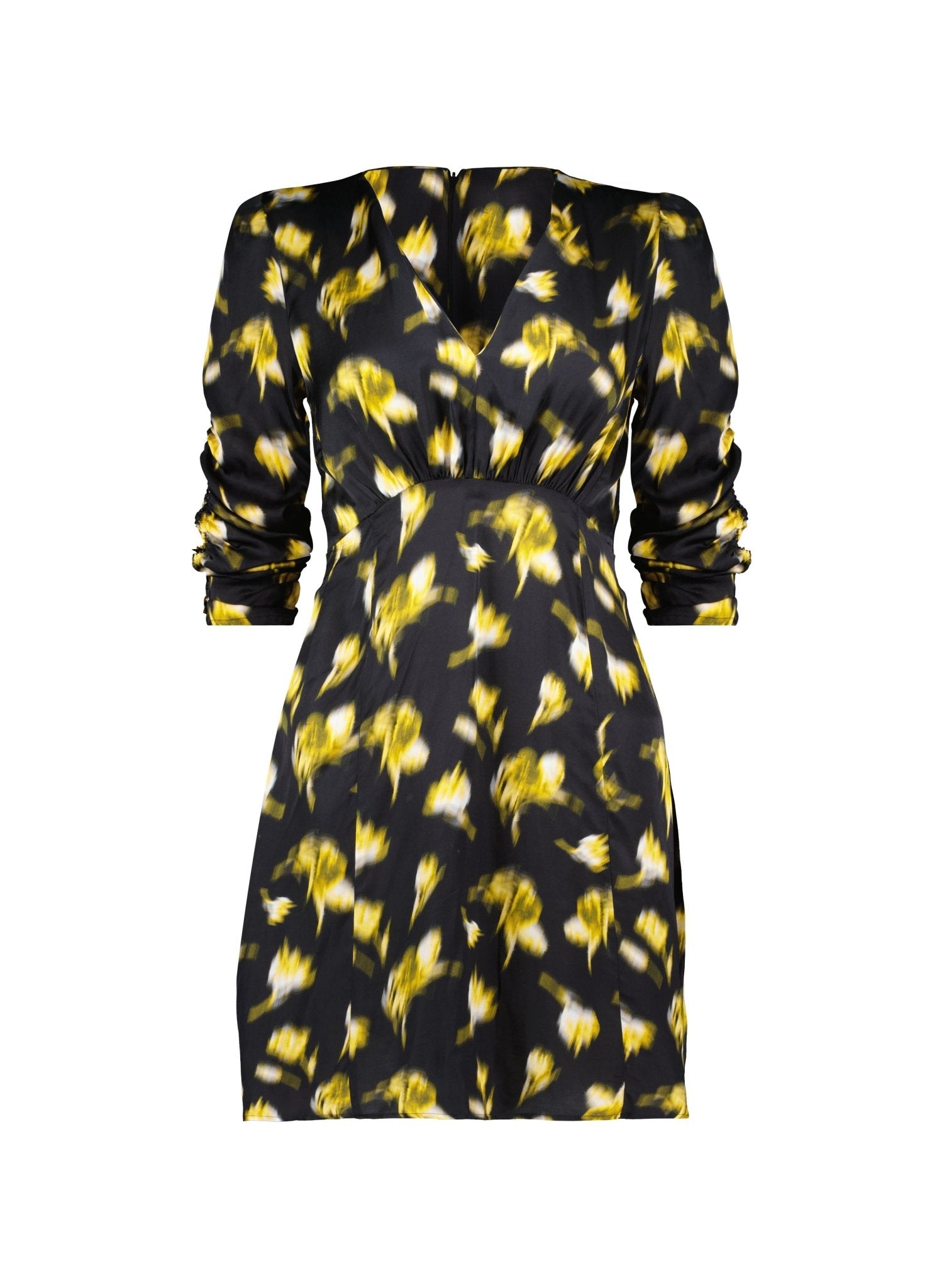 Winnie Dress - Black Blurred Floral Baukjen