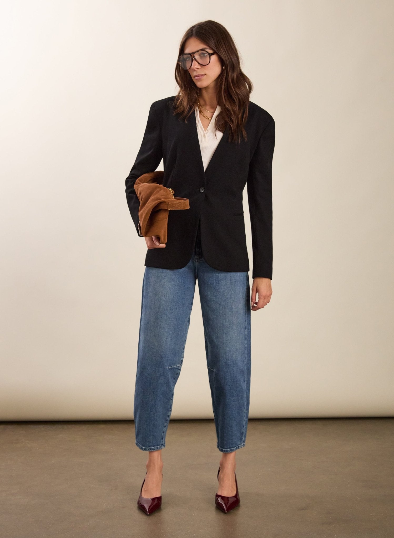 Yolanda Ponte Tailored Blazer - Caviar Black Baukjen