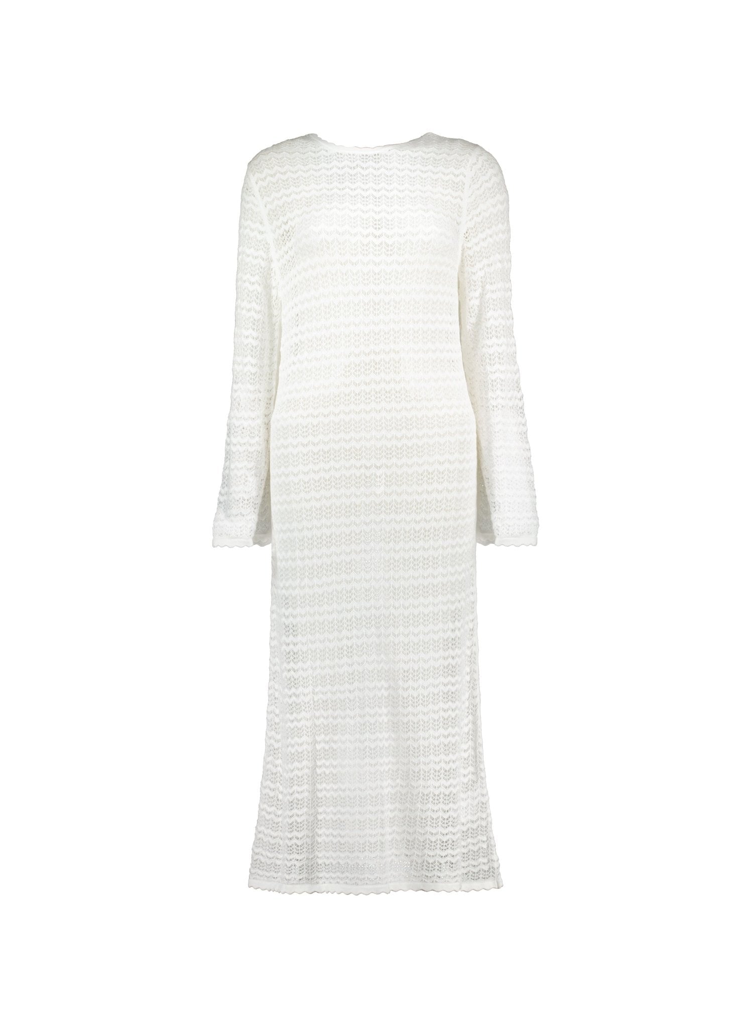 Zarah Crochet Dress with Tencel™ - Soft White Baukjen
