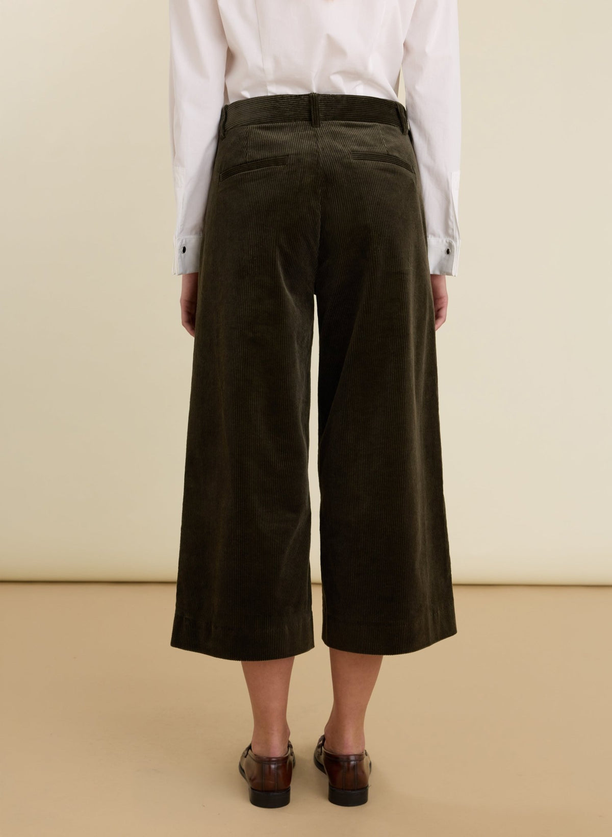 Zee Corduroy Culottes - Khaki Baukjen