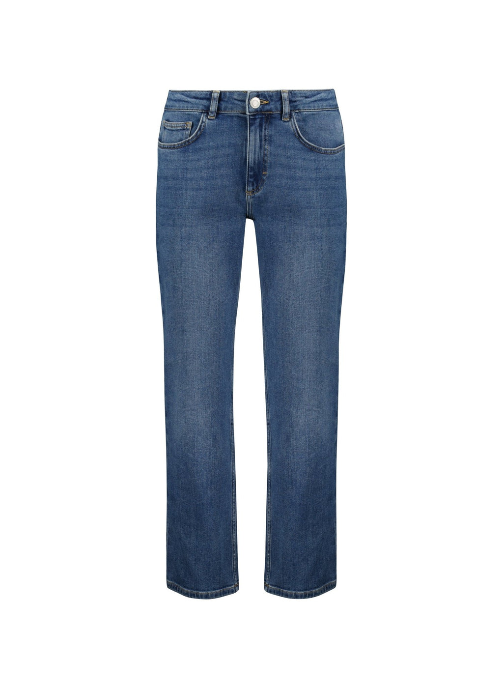 Zenna Organic Cotton Stretch Straight Leg Jeans - Vintage Wash Baukjen