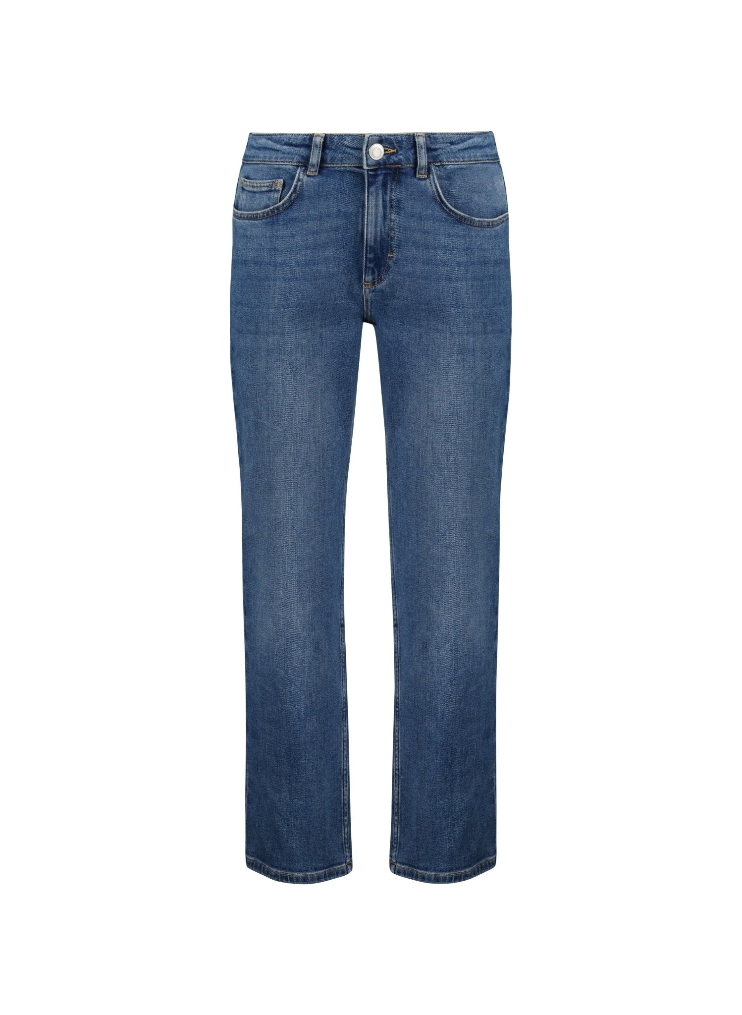 Zenna Organic Cotton Stretch Straight Leg Jeans - Vintage Wash Baukjen