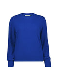 Zucca Wool Blend Crew Neck Jumper - Cobalt Blue Baukjen