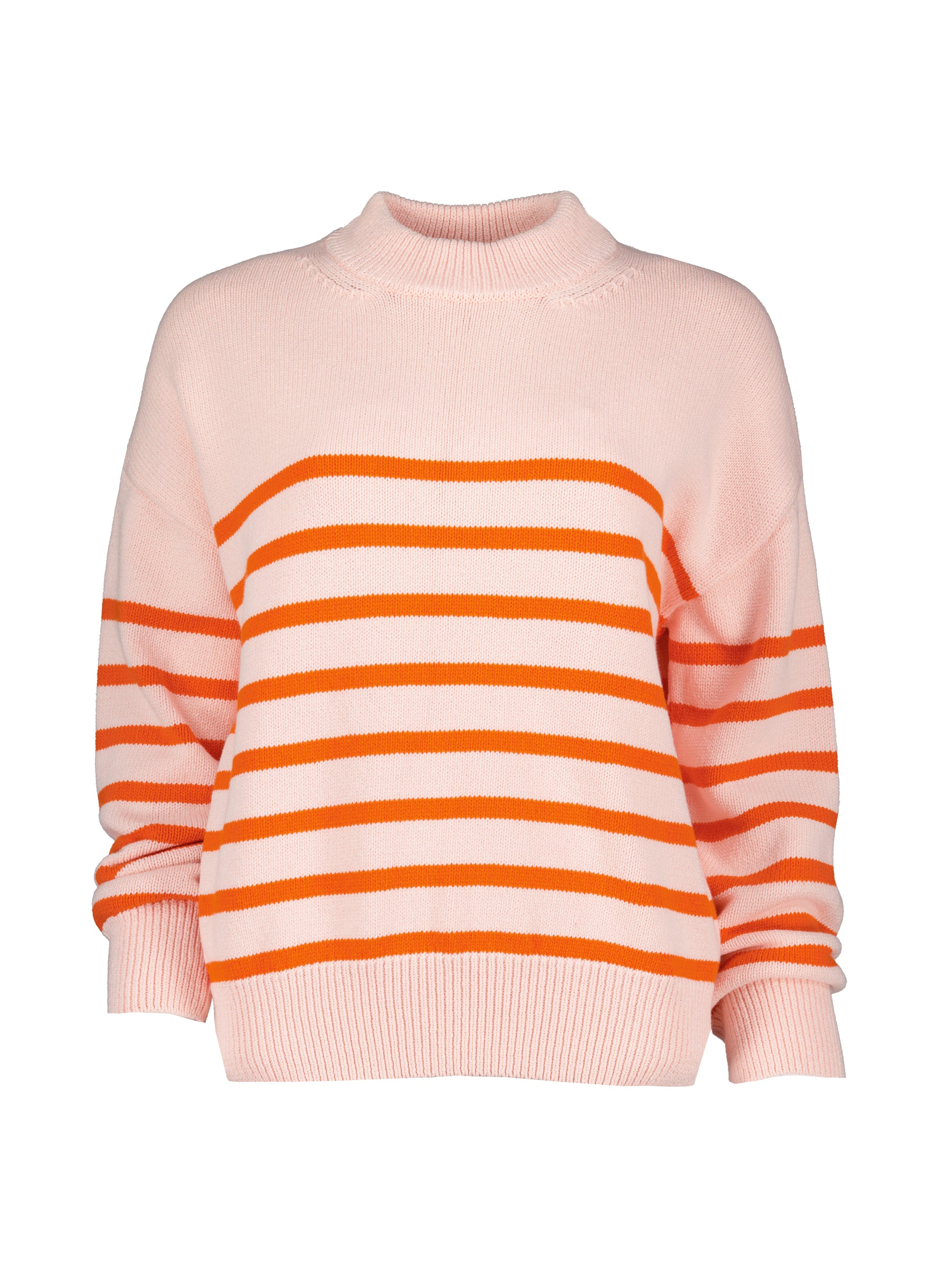 Hallie Organic Cotton Jumper Powder Pink Orange Baukjen