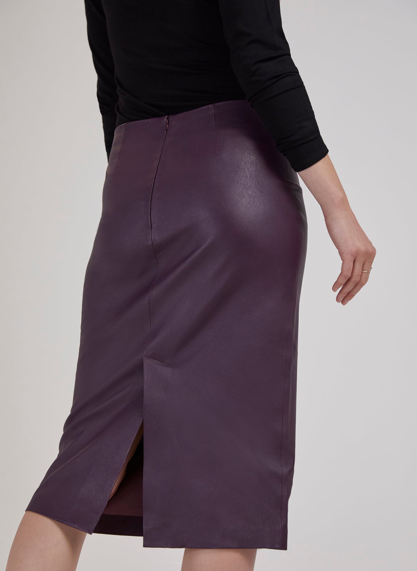 Eilidh Stretch Leather Skirt