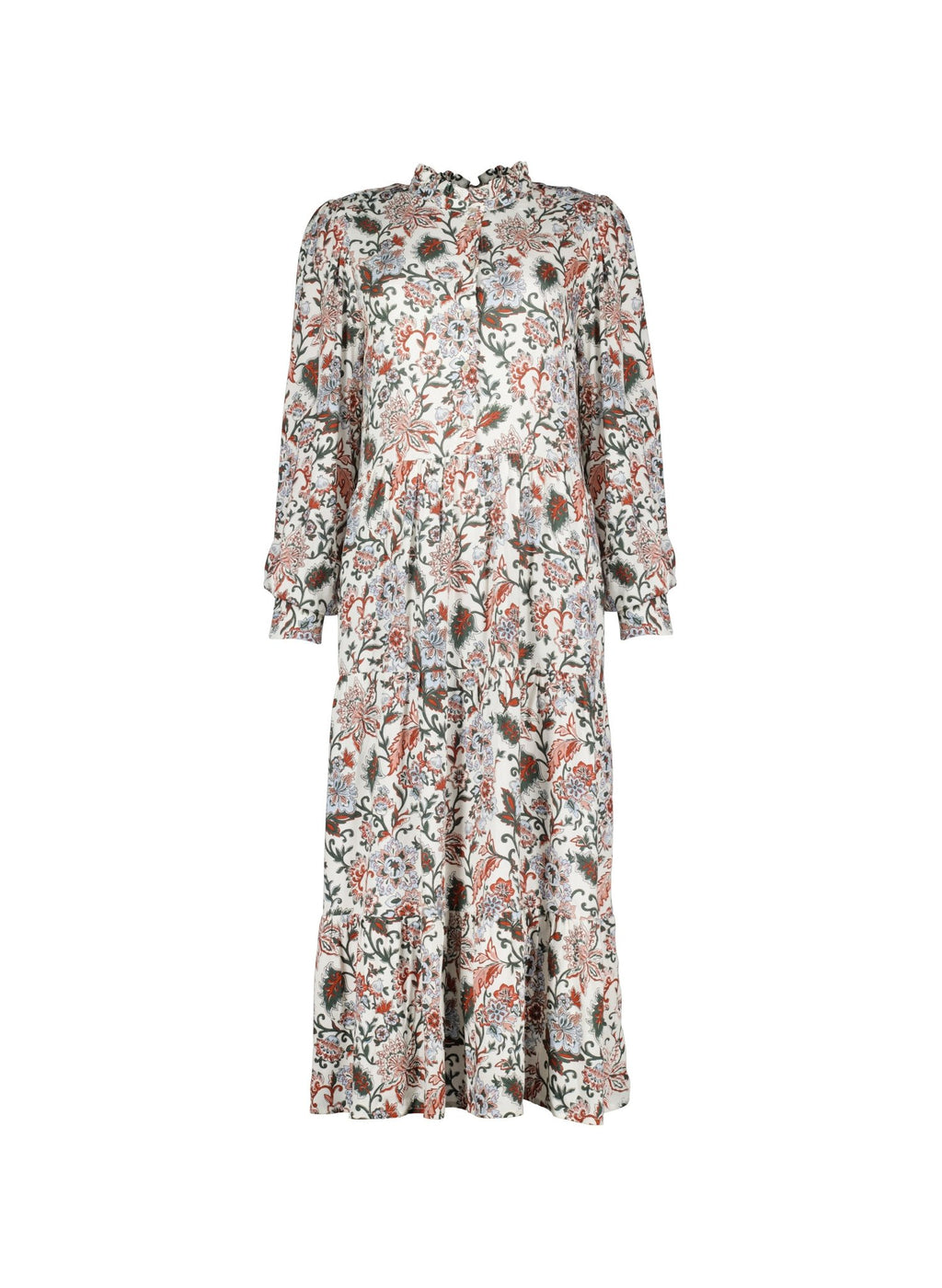 Arlette Dress with LENZING™ ECOVERO™ - Khaki Folk Baukjen