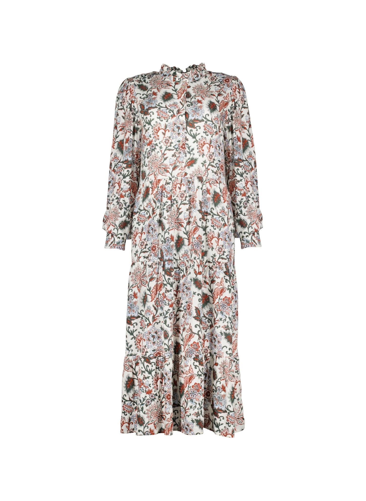 Arlette Dress with LENZING™ ECOVERO™ - Khaki Folk Baukjen