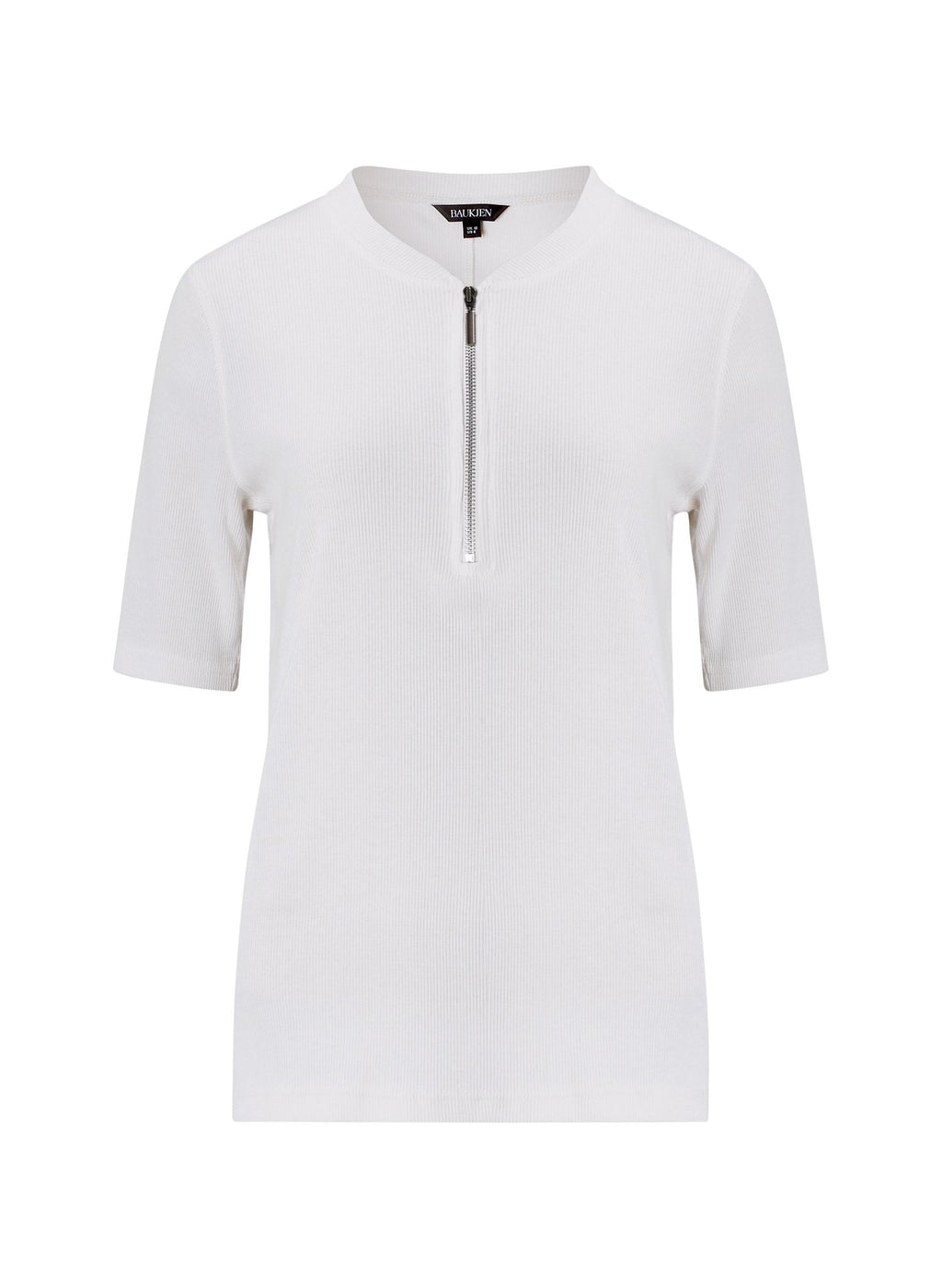 Baukjen Essentials Organic Cotton Zip Top - Pure White Baukjen