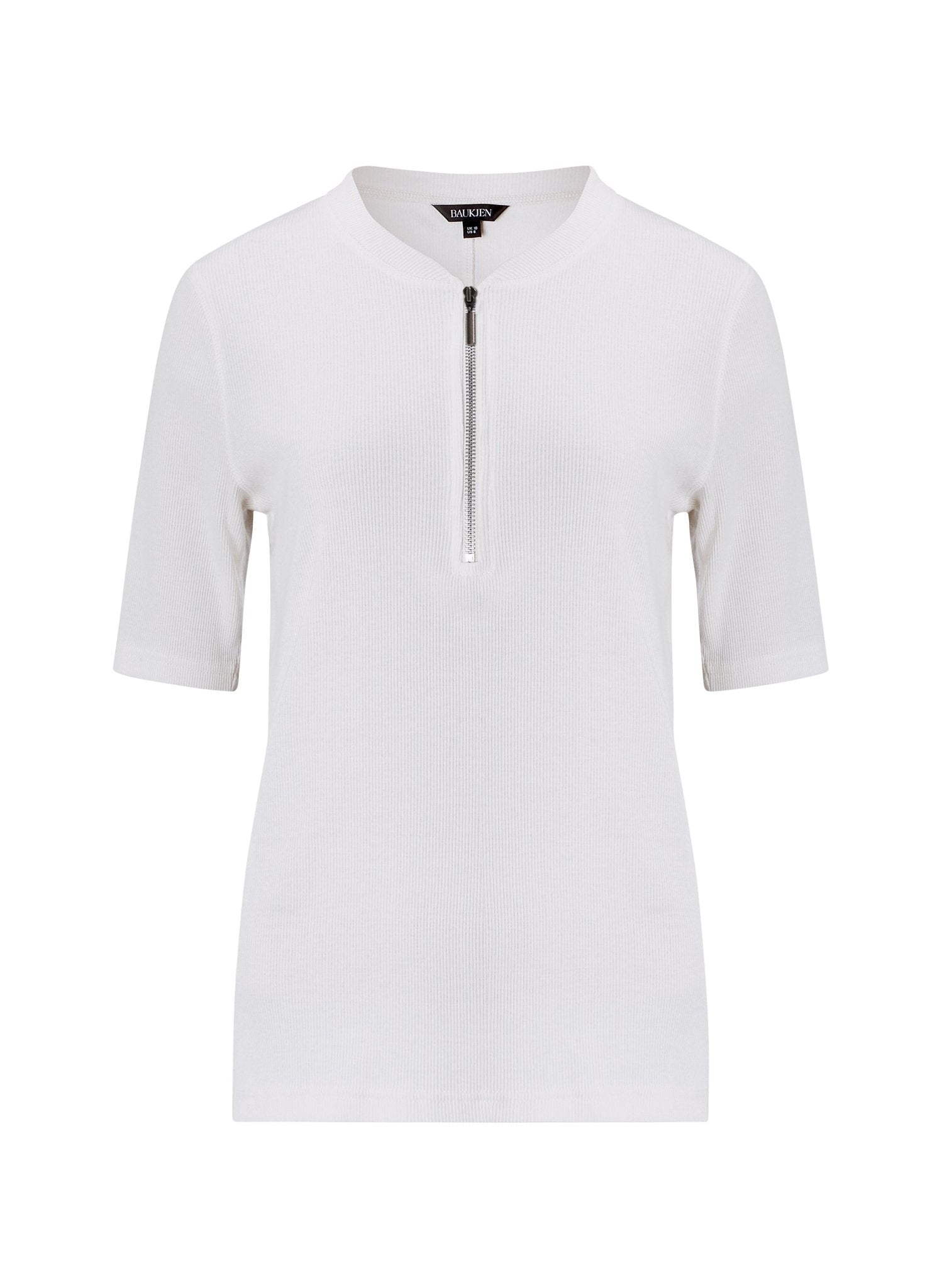 Baukjen Essentials Organic Cotton Zip Top - Pure White Baukjen
