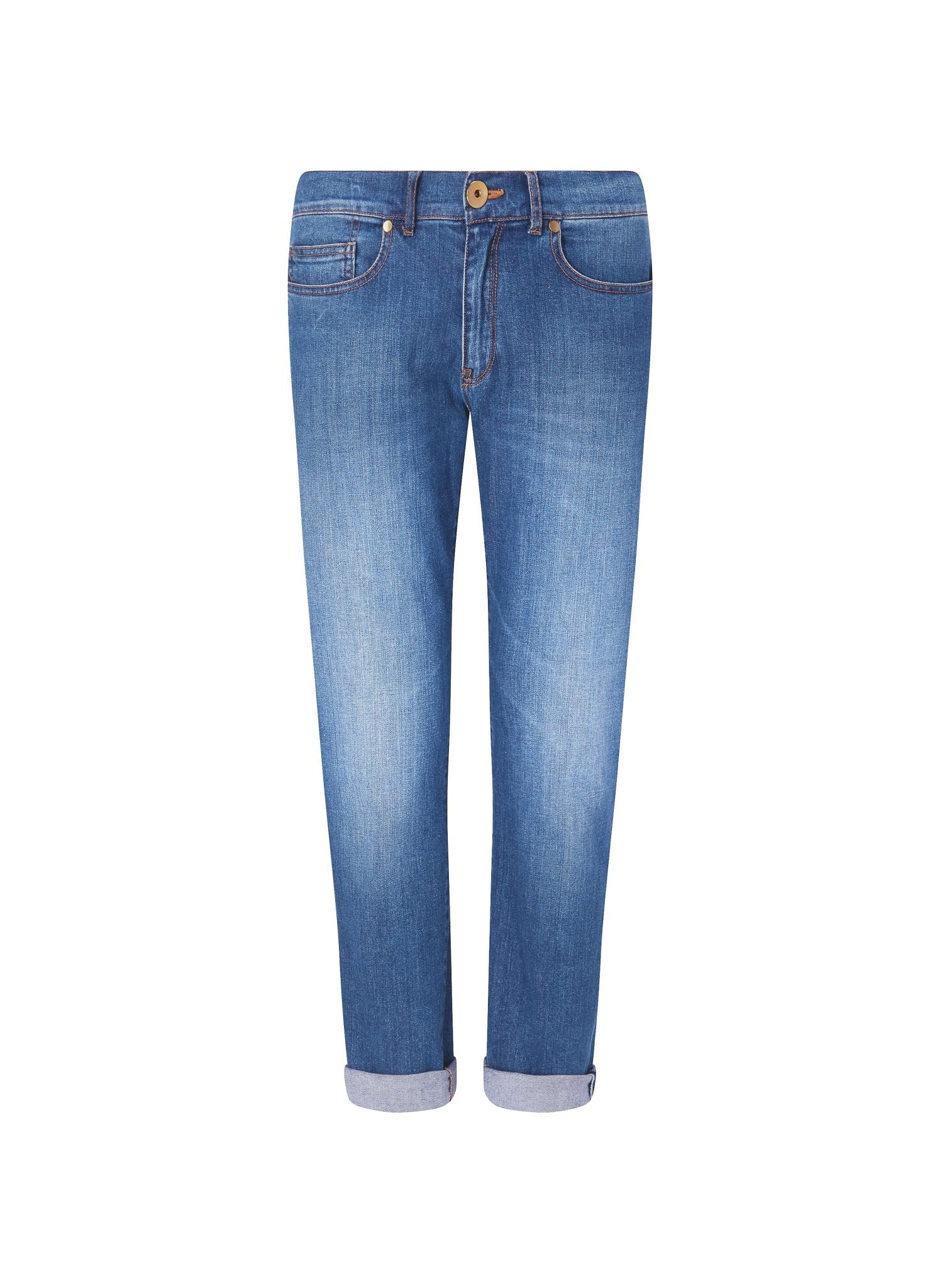 Baukjen Organic Cotton Stretch Boyfriend Jeans - Washed Indigo Baukjen