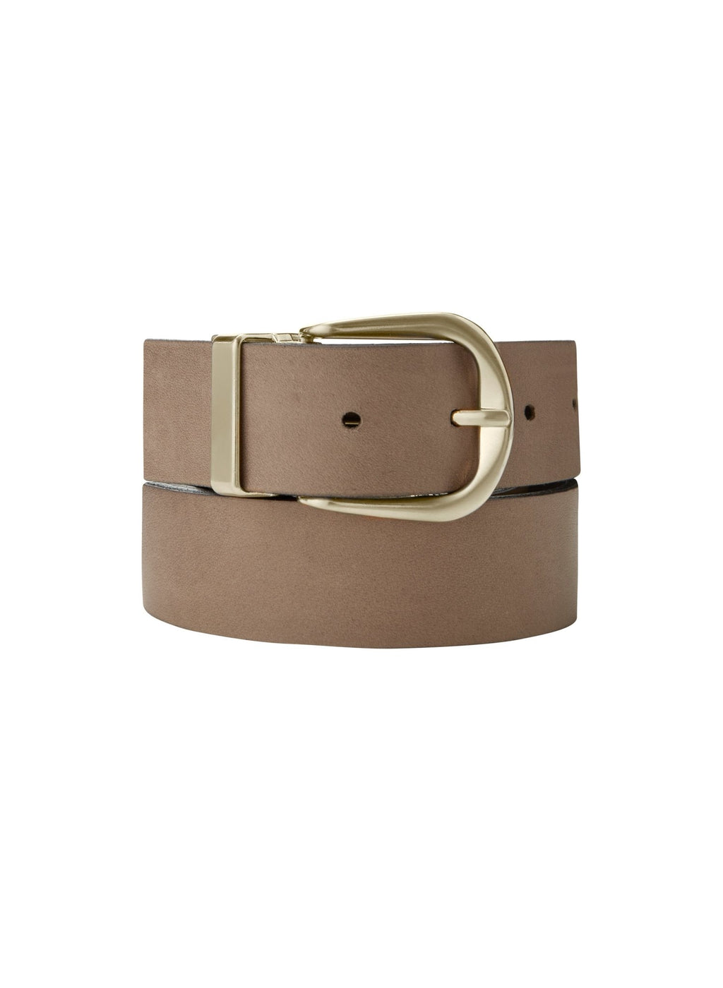Baukjen Reversible Gold Buckle Belt - Light Tan & Black Baukjen