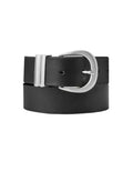 Baukjen Signature Silver Buckle Belt - Caviar Black Baukjen