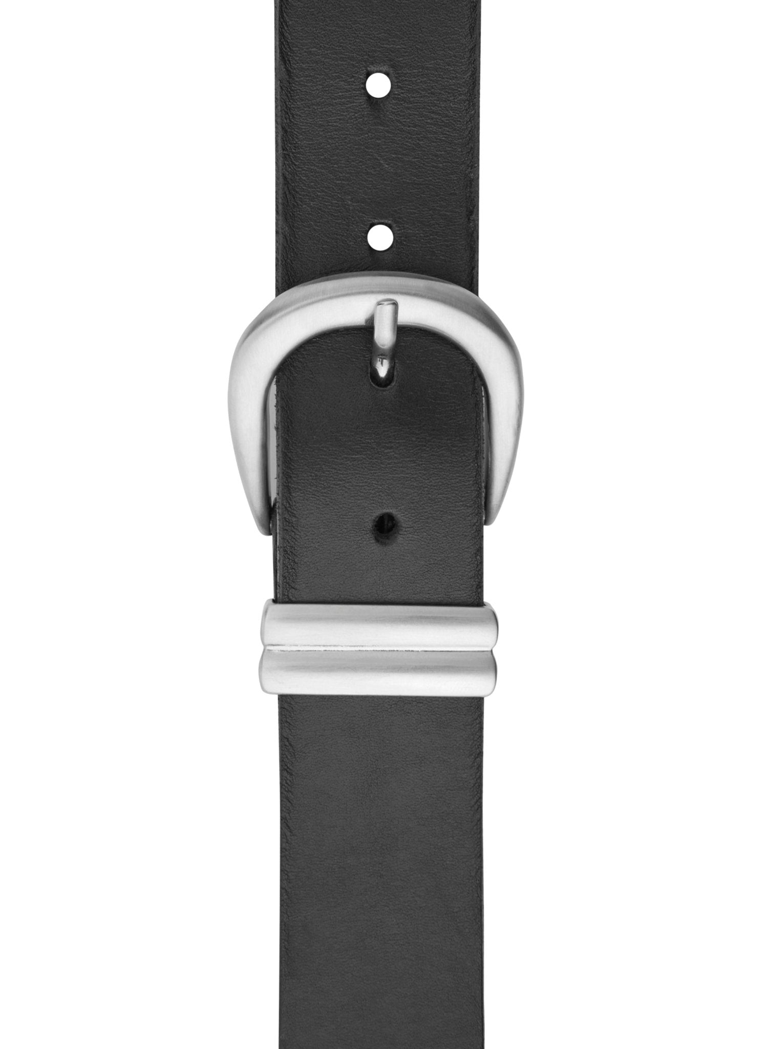 Baukjen Signature Silver Buckle Belt - Caviar Black Baukjen