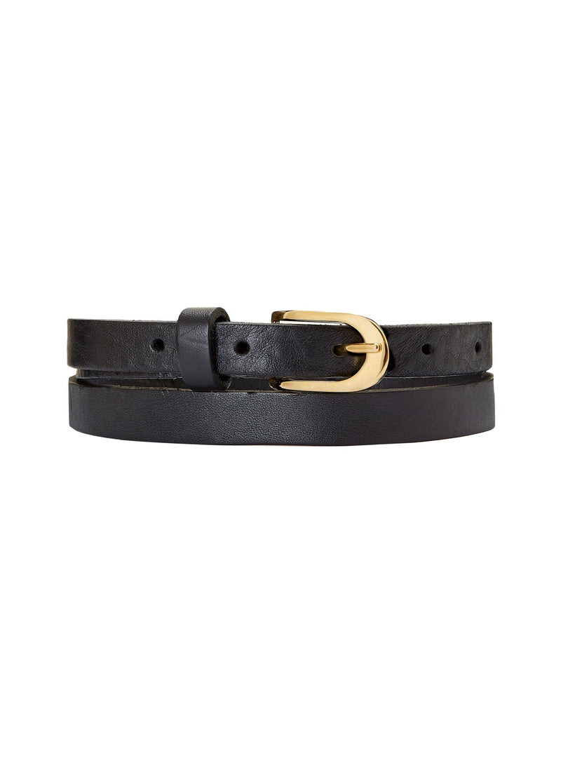 Baukjen Slim Belt - Gold - Caviar Black Baukjen