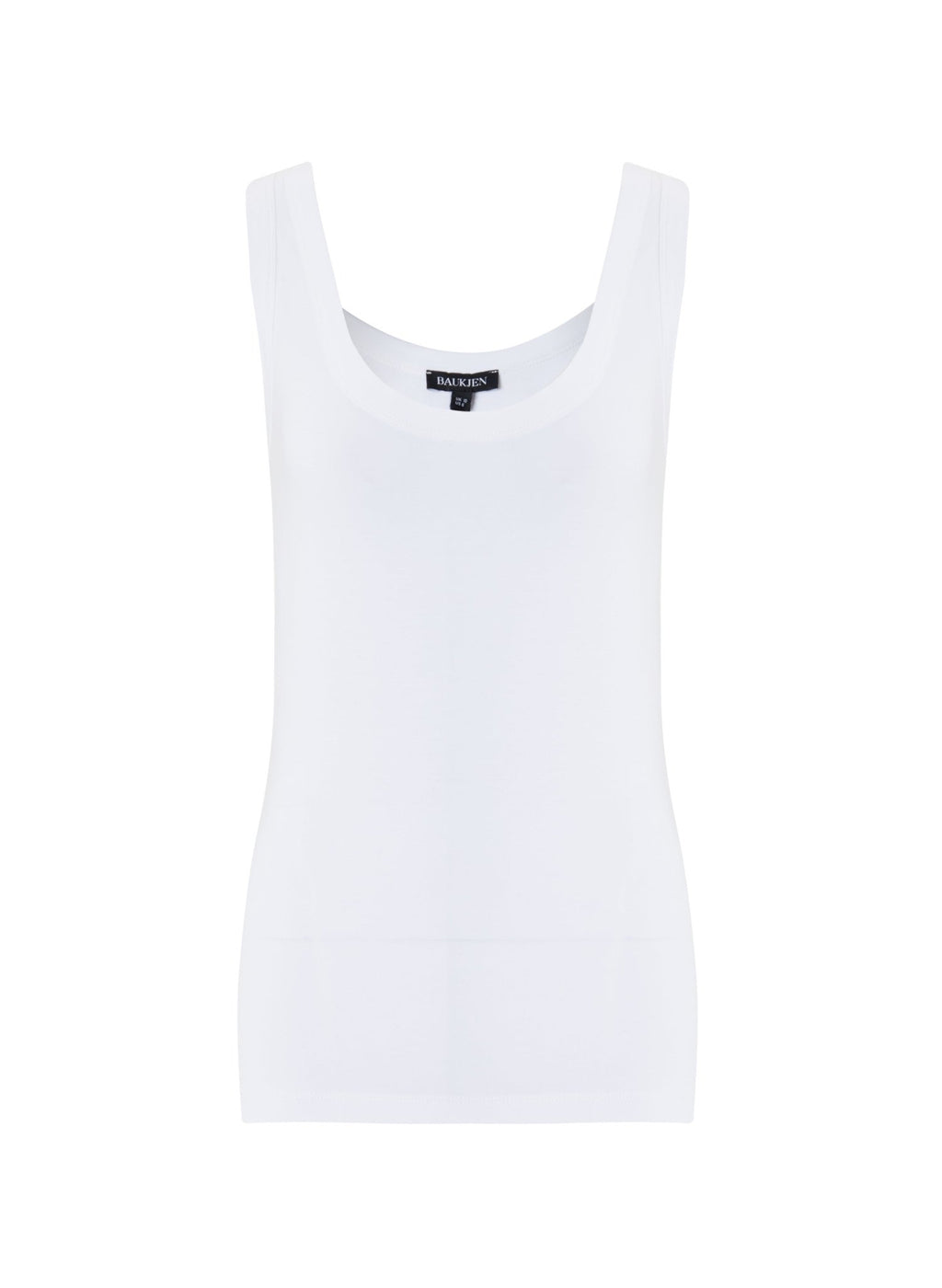 Brenna Scoop Neck Vest - Pure White Baukjen