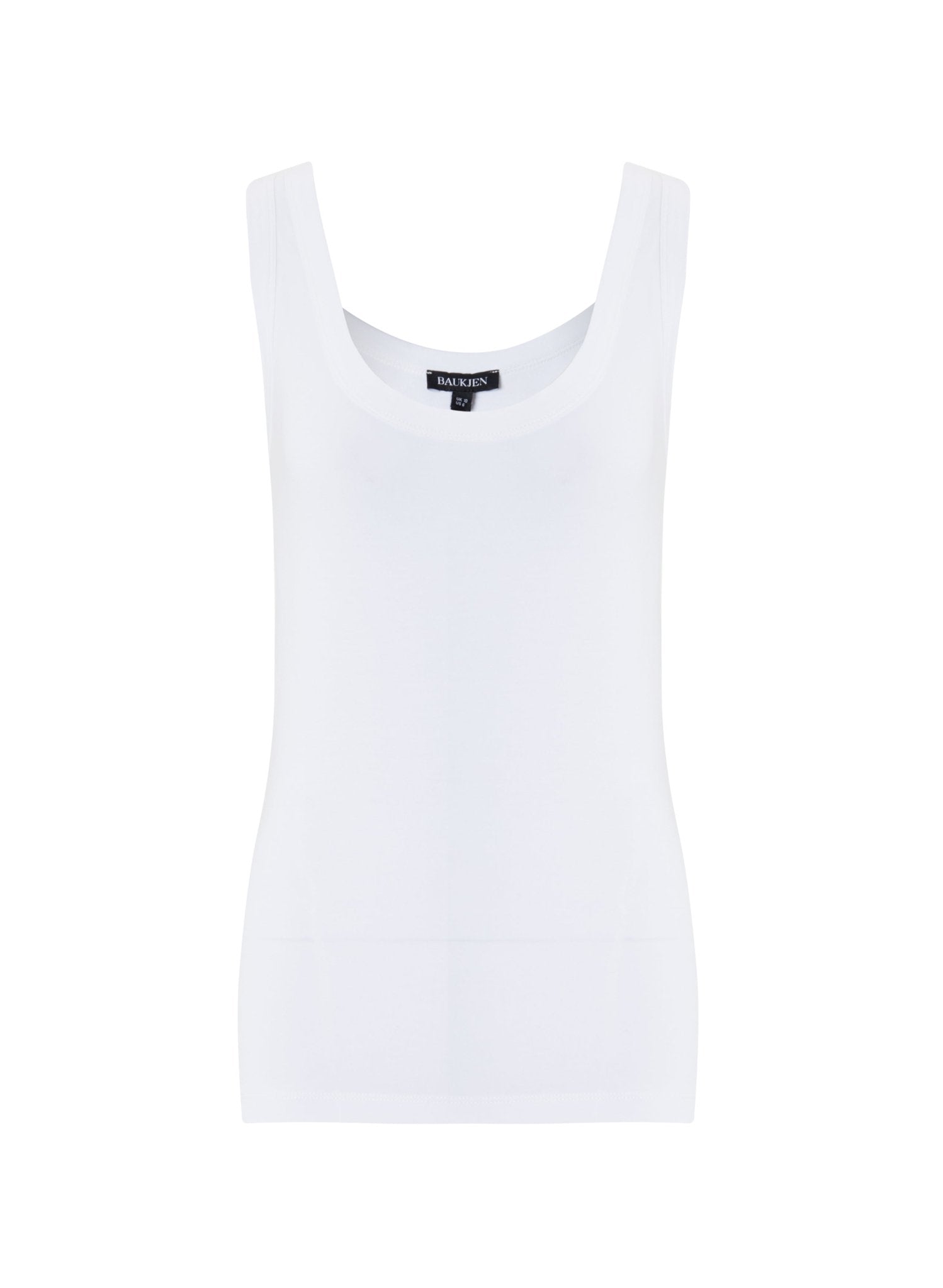 Brenna Scoop Neck Vest - Pure White Baukjen