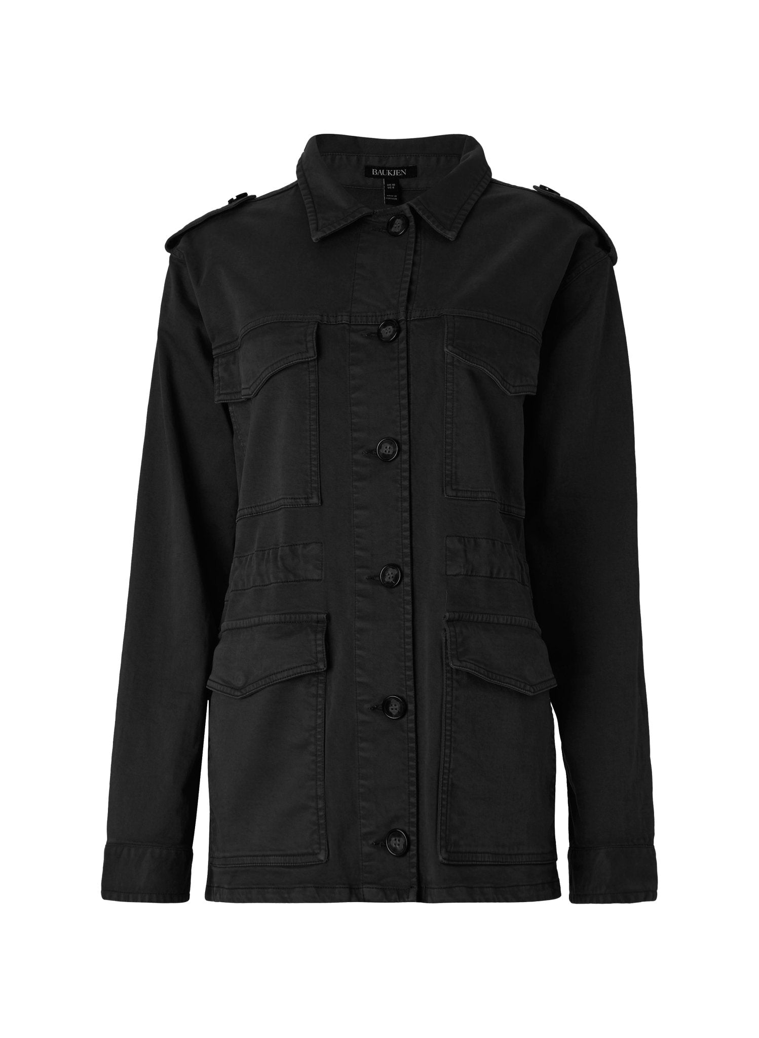 Drake Organic Utility Jacket - Caviar Black Baukjen