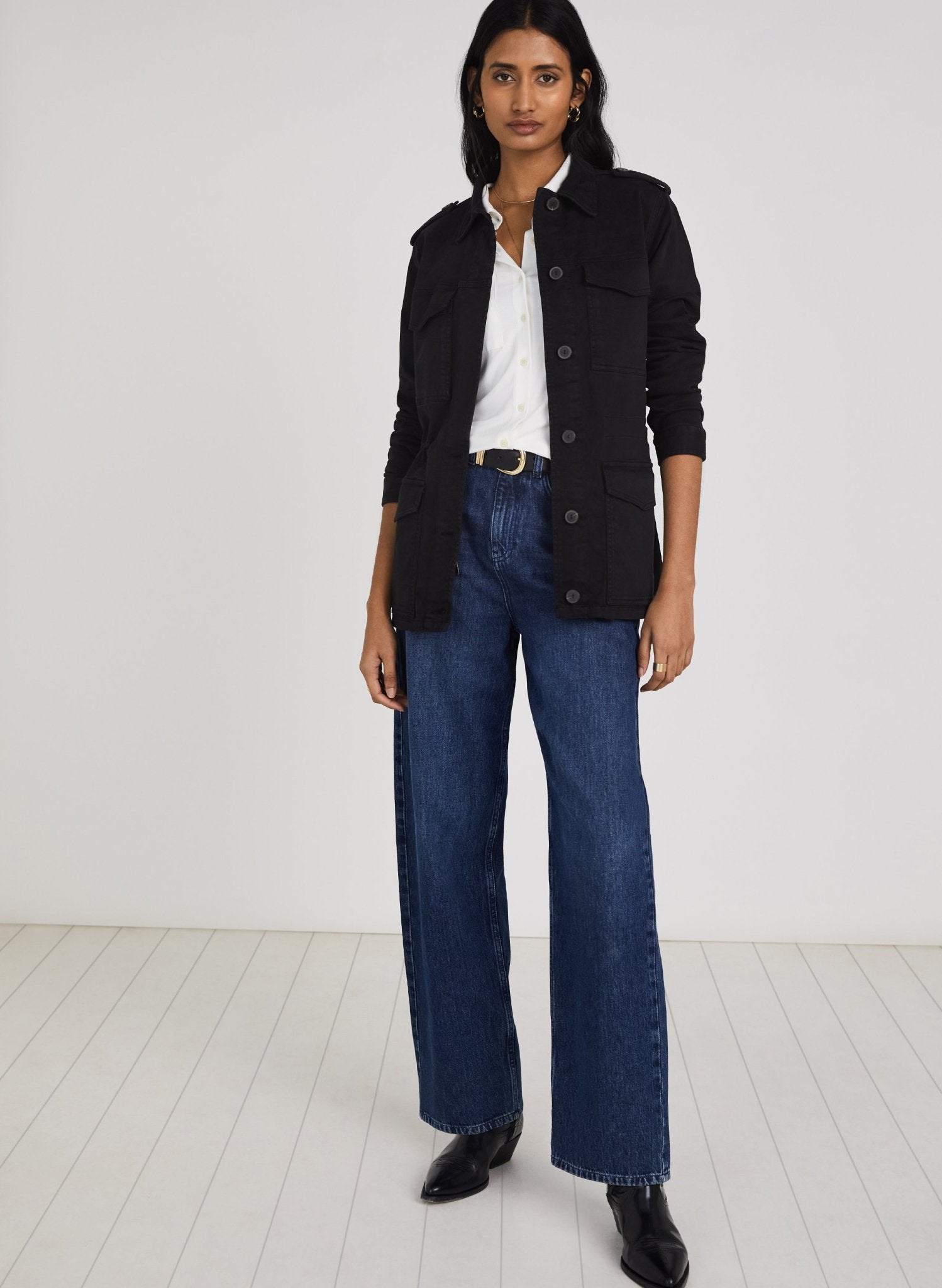 Drake Organic Utility Jacket - Caviar Black Baukjen