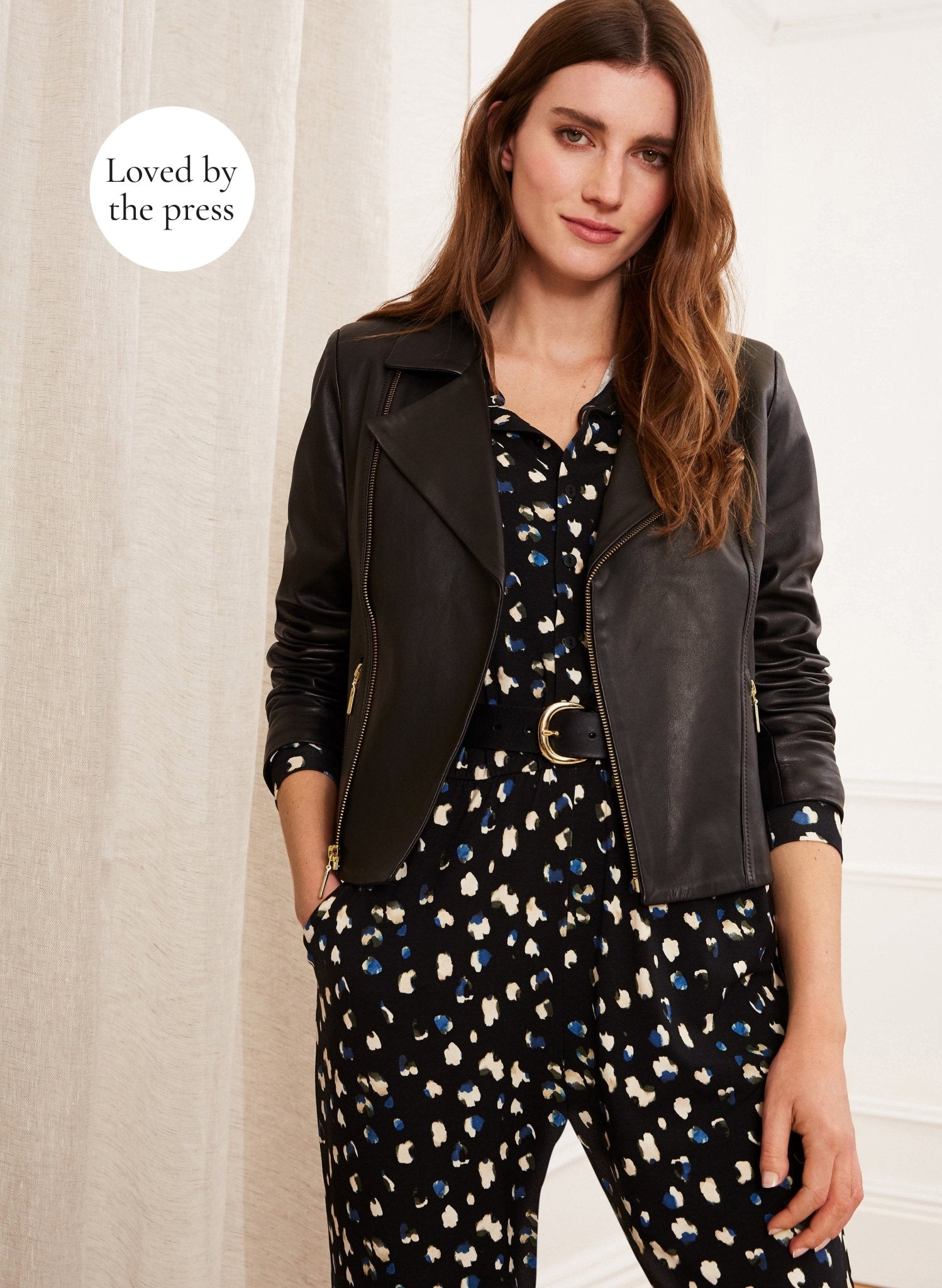 Everyday Leather Biker Jacket - Caviar Black Baukjen