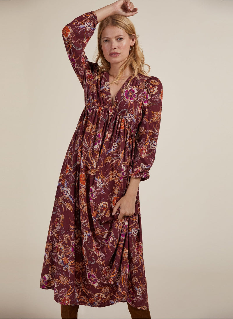 Gwyneth Dress with Lenzing™ Ecovero™ - Garnet Woodland Baukjen