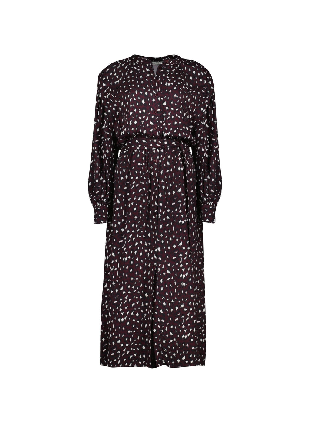 Harper Dress with Lenzing™ Ecovero™ - Dark Cherry Leopard Print Baukjen