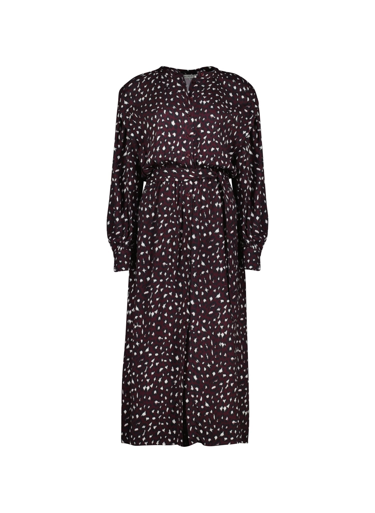Harper Dress with Lenzing™ Ecovero™ - Dark Cherry Leopard Print Baukjen