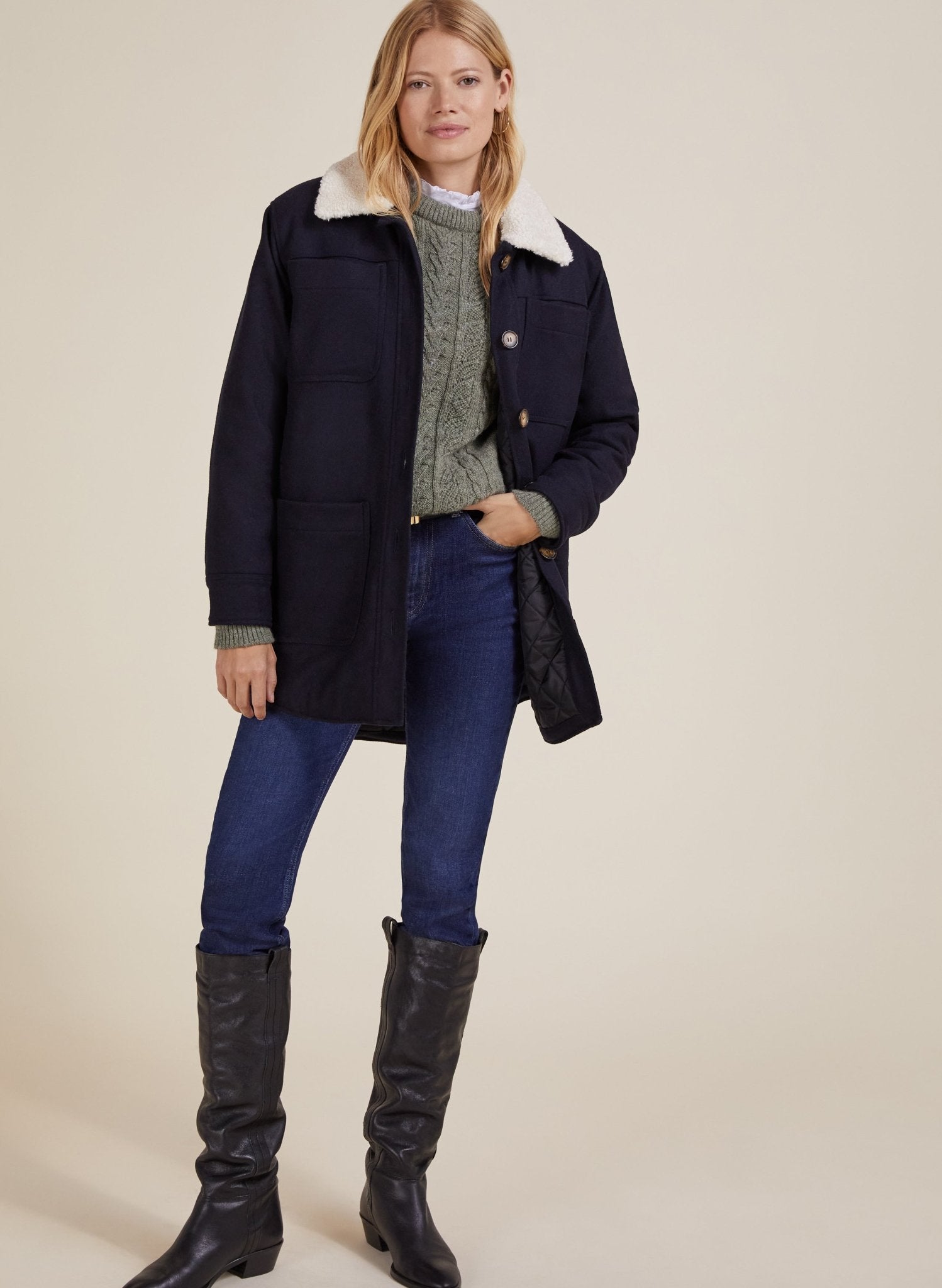 Jody Wool Jumper - Pale Green Baukjen