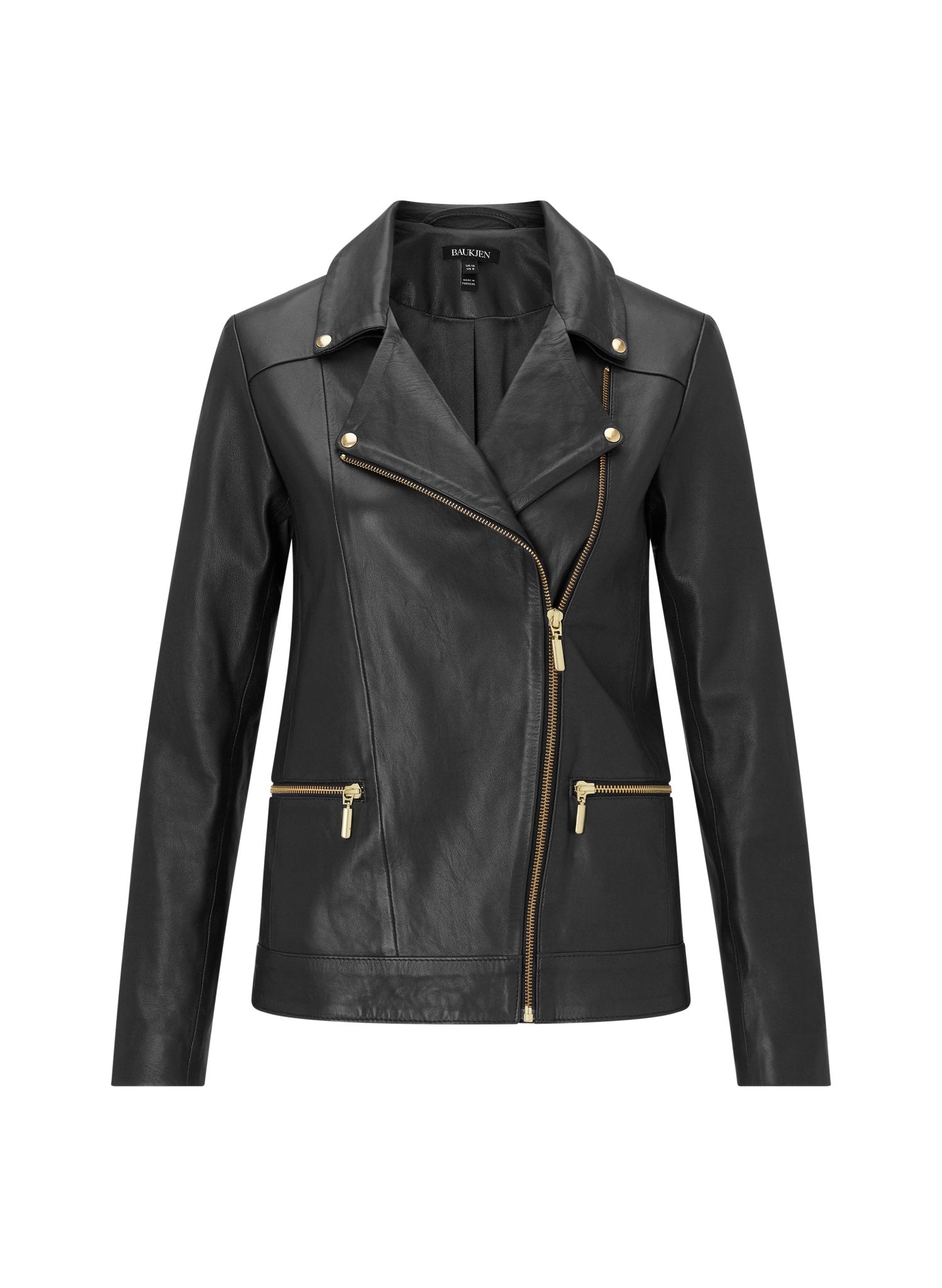 Kara Leather Jacket to Rent - Caviar Black Baukjen
