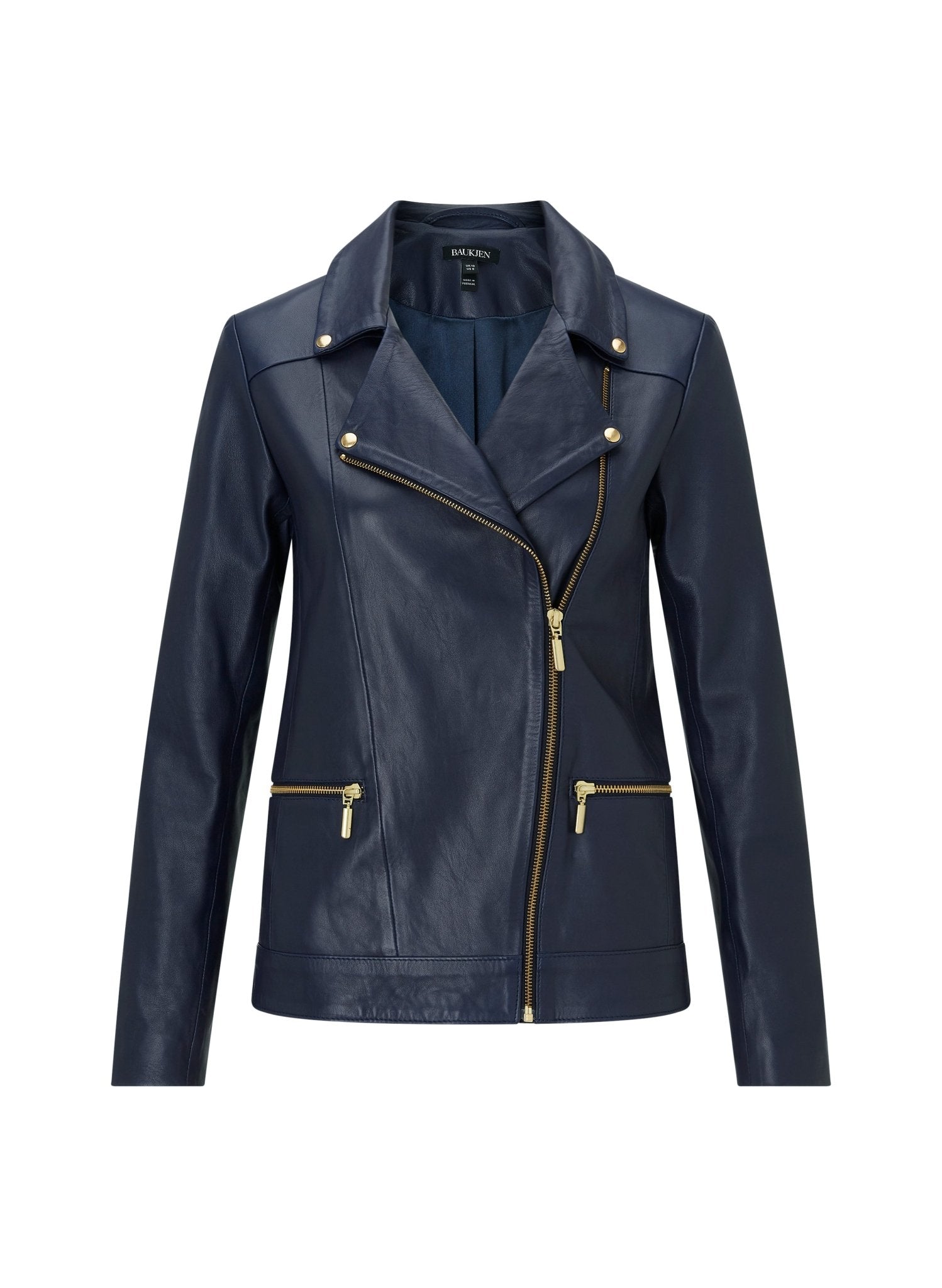 Kara Leather Jacket to Rent - Classic Navy Baukjen