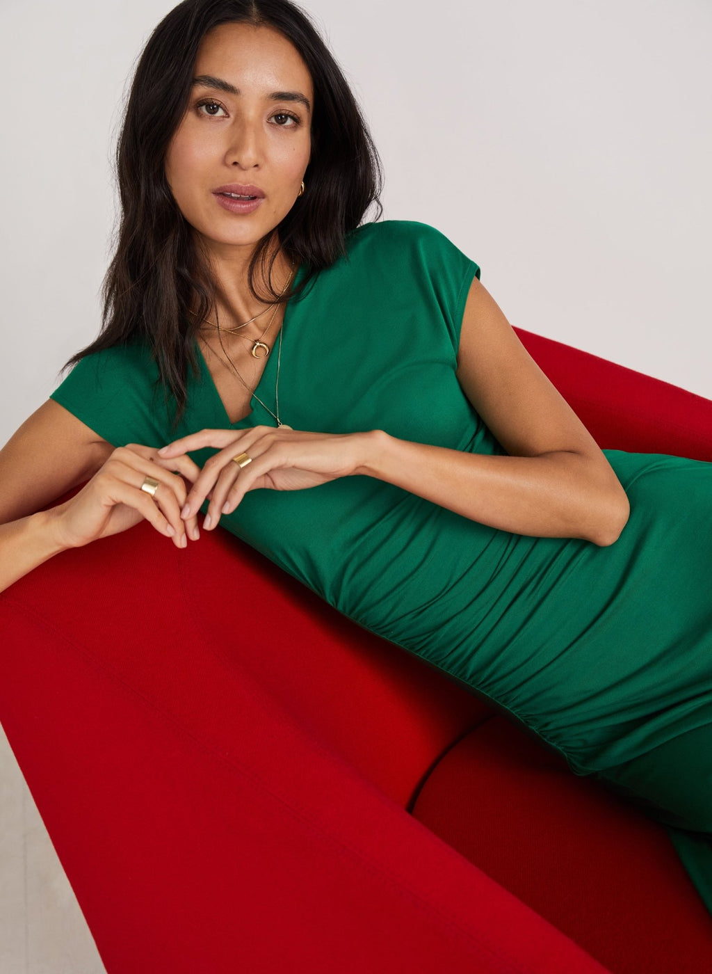 Landry Dress with Lenzing™ Ecovero™ - Bright Emerald Baukjen