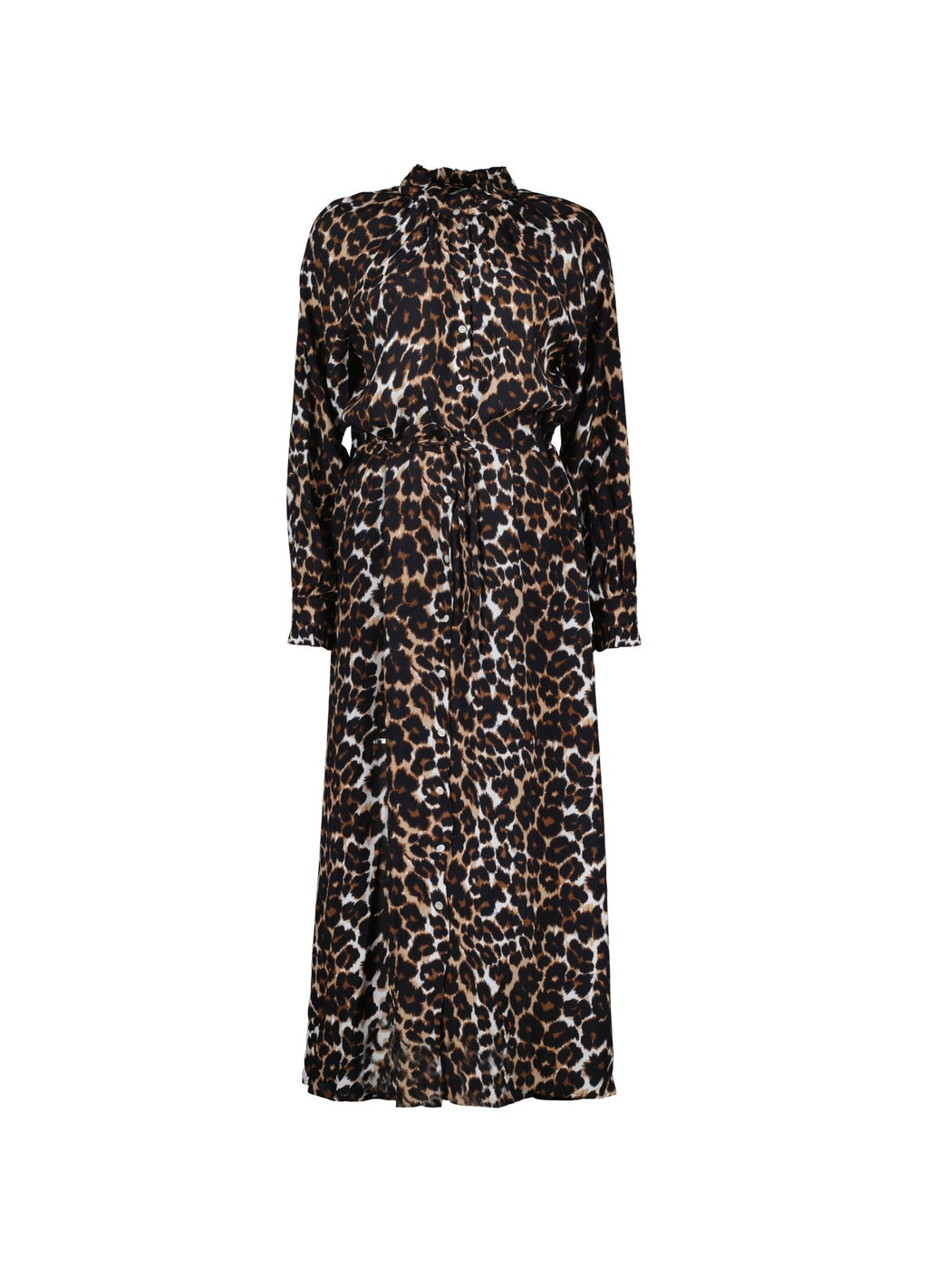 Luna Midi Dress - Brown Leopard Baukjen