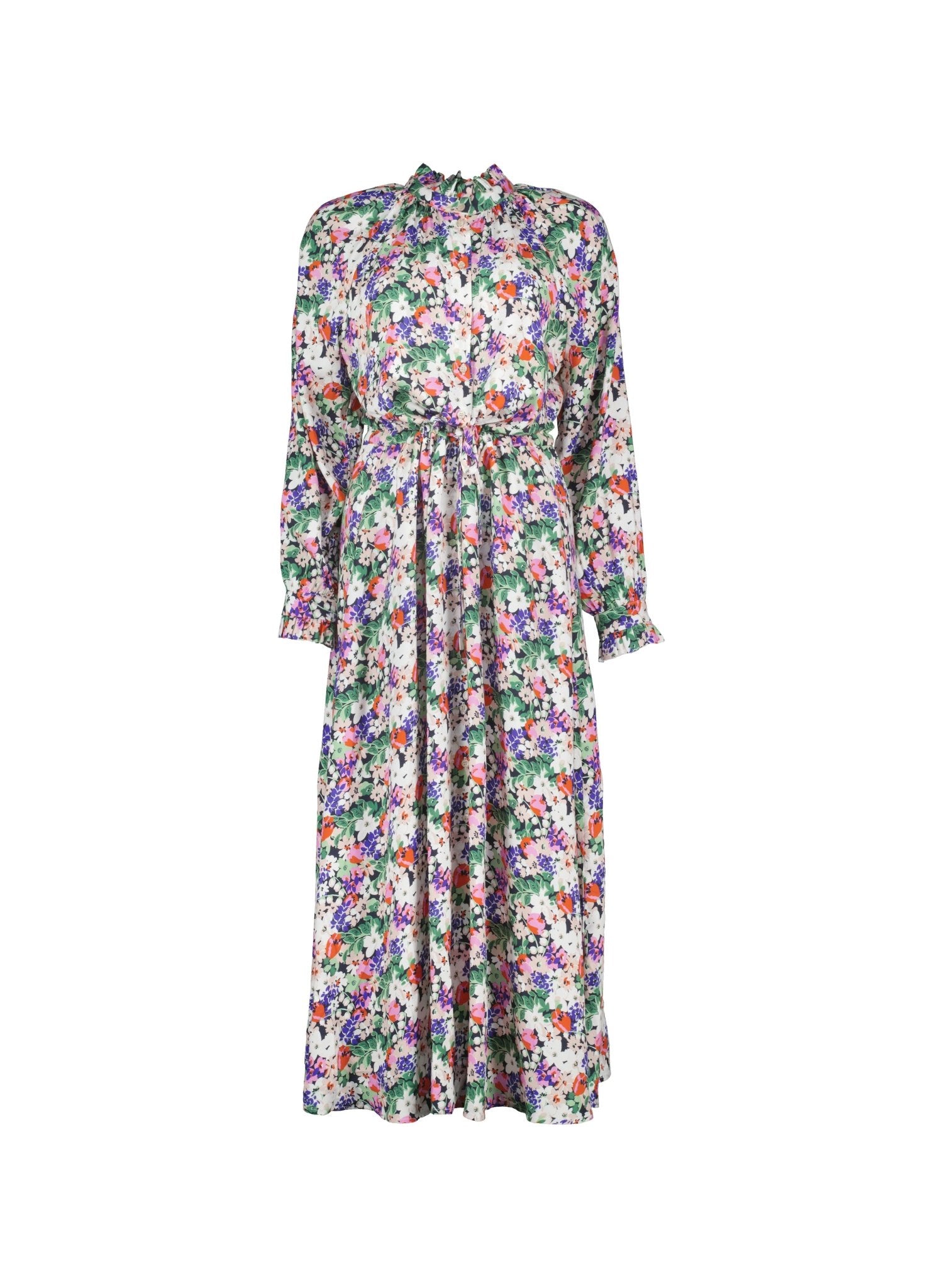 Luna Midi Dress - Pink Bloom Baukjen