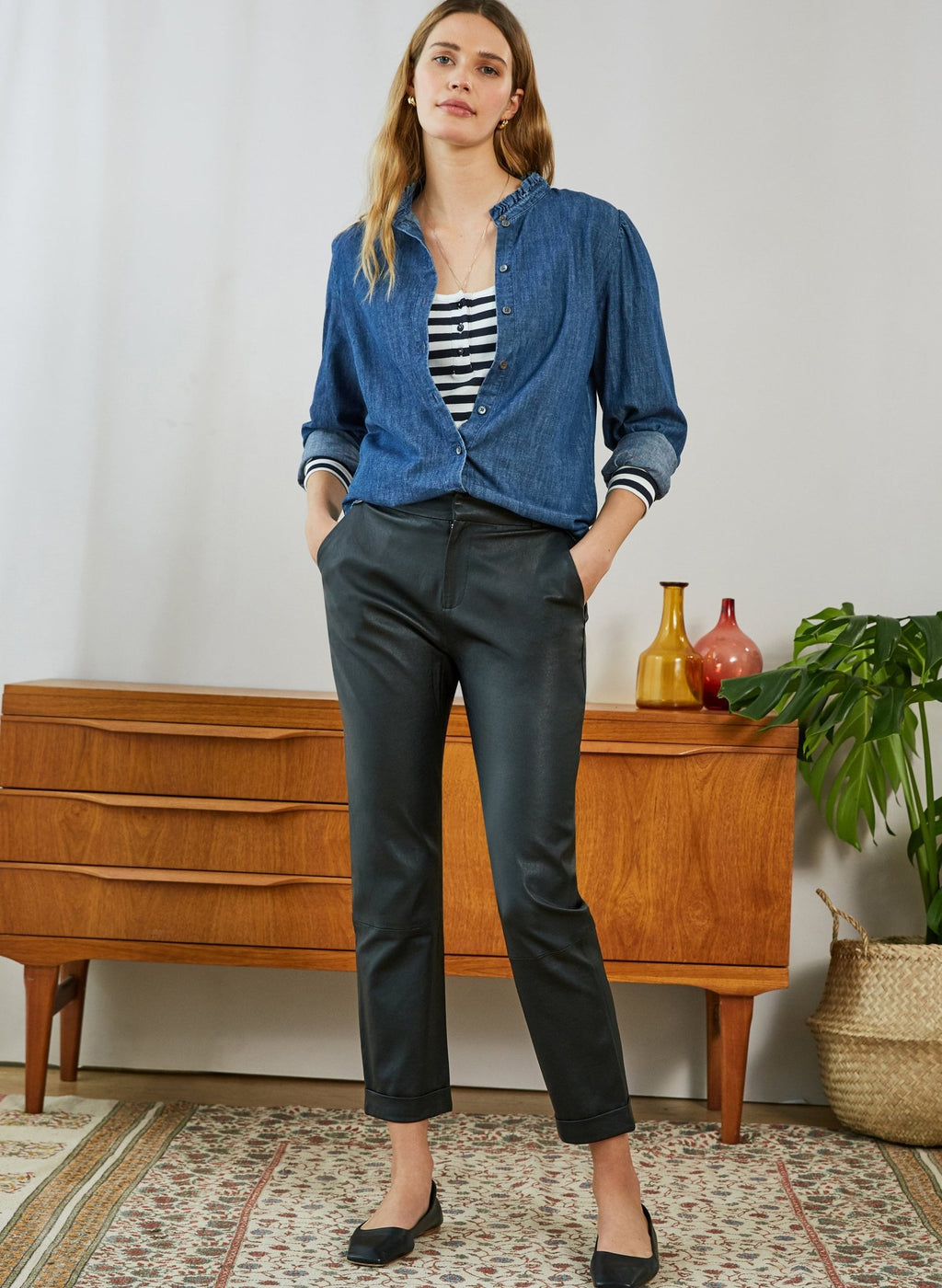 Raven Trouser - Caviar Black Baukjen