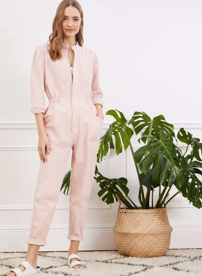 Sally Organic Jumpsuit - Powder Pink Baukjen