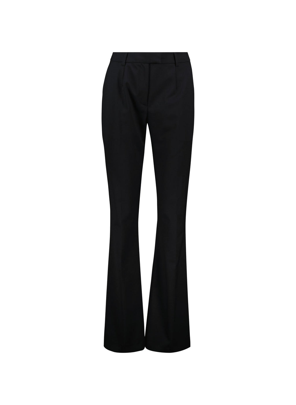 Shapira Newlife & Wool Blend Bootcut Trousers - Caviar Black Baukjen