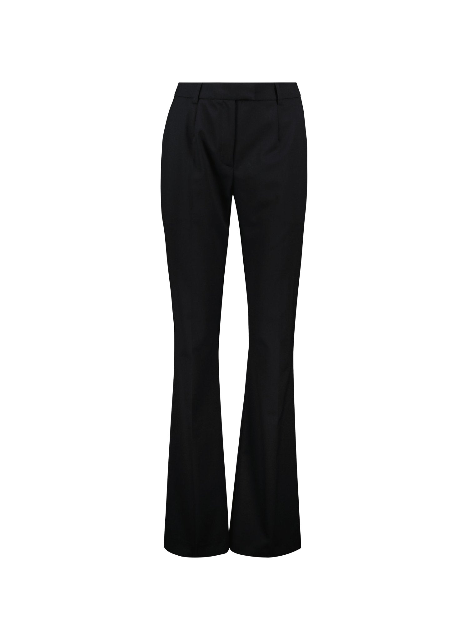 Shapira Newlife & Wool Blend Bootcut Trousers - Caviar Black Baukjen
