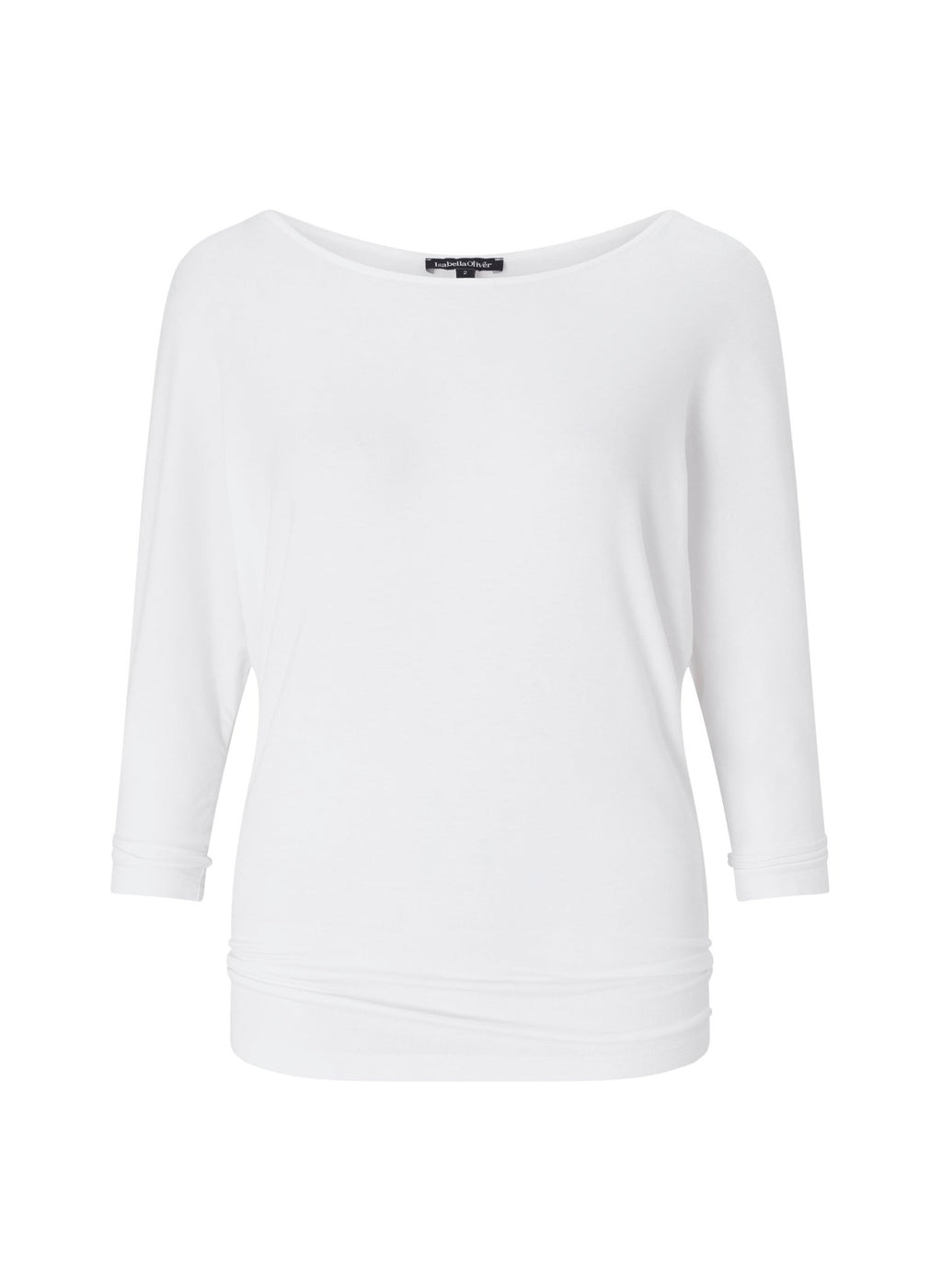 Spenser Relaxed Boat Neck Top - Pure White Baukjen