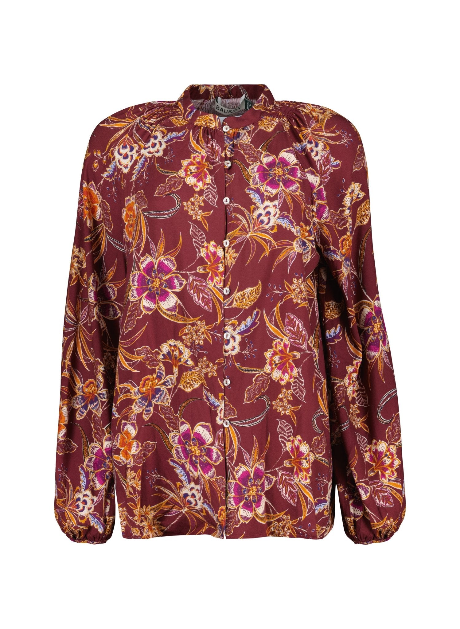 Suzanne Blouse with LENZING™ ECOVERO™ - Garnet Woodland Baukjen