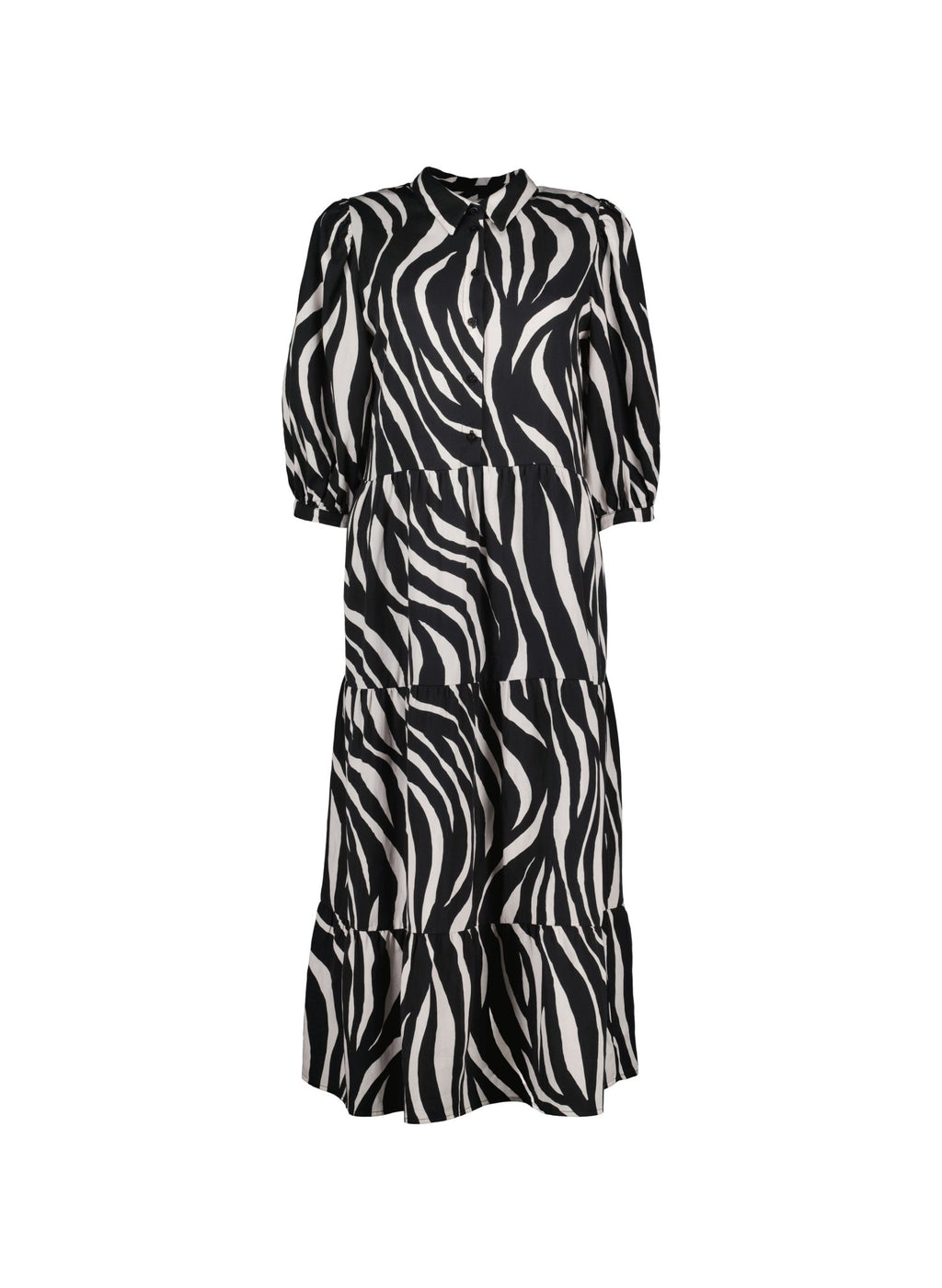 Tatiana Dress with TENCEL™ - Black Zebra Baukjen